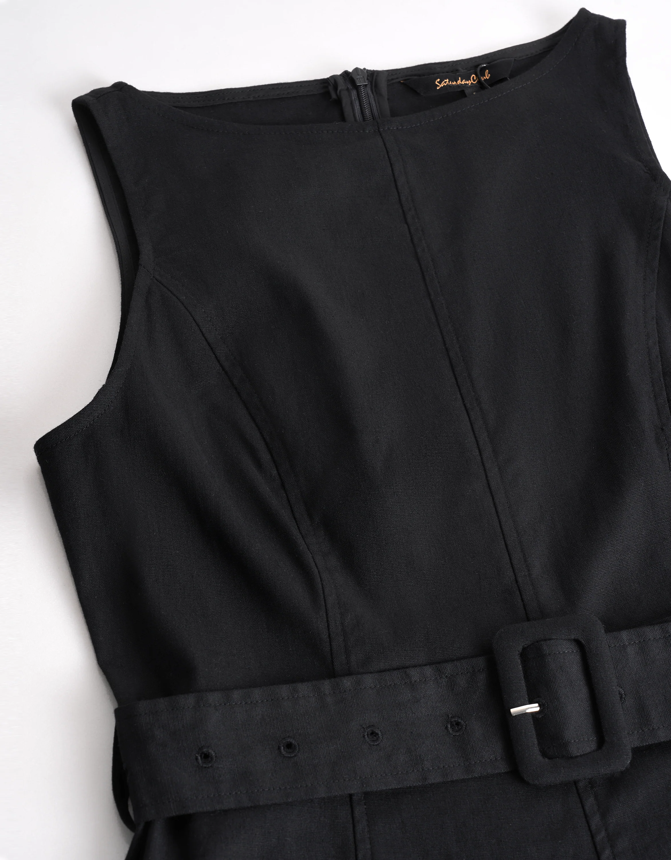 Boat Neck Sleeveless Dress - Image 5