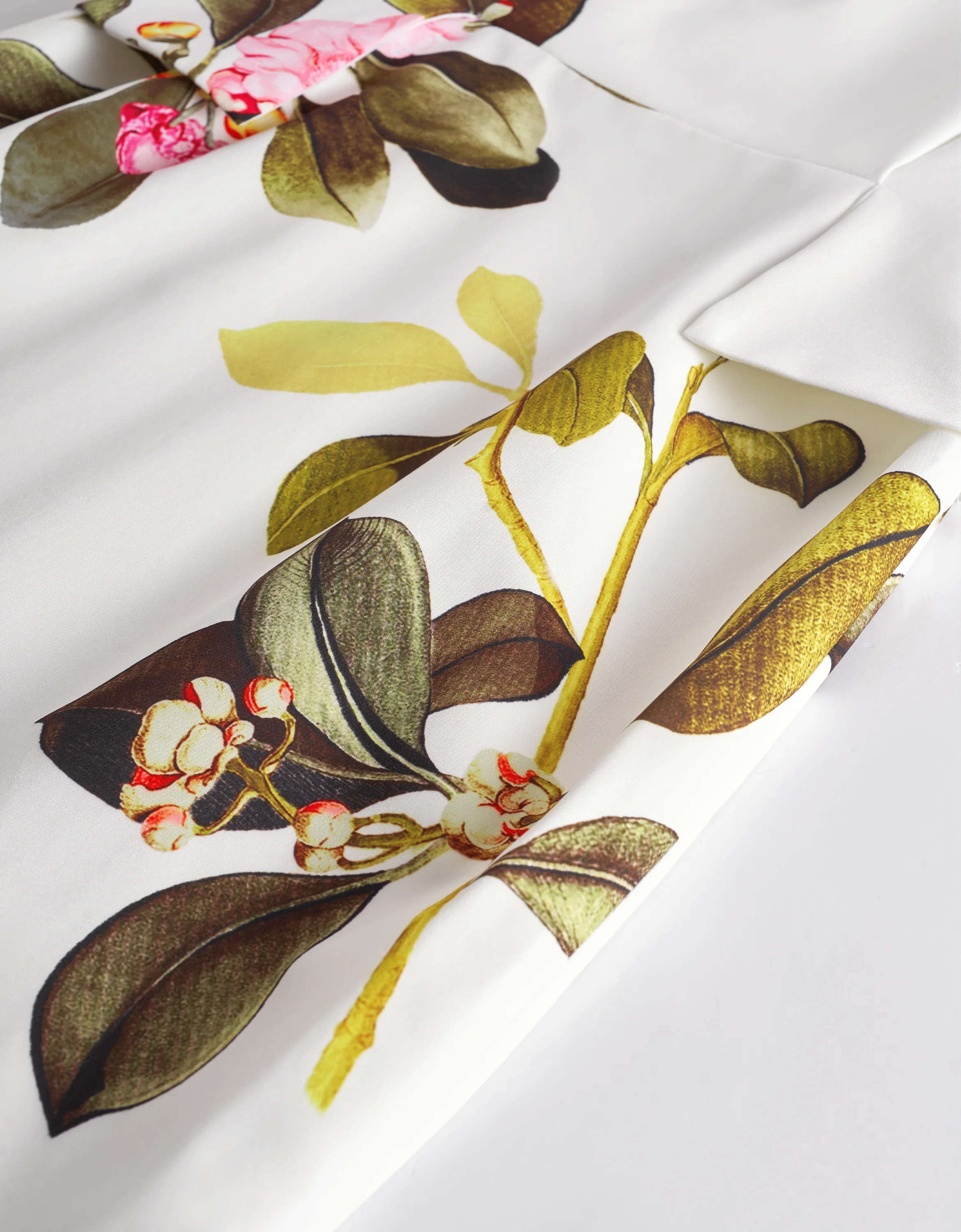 Botanical Print Cap Sleeve Dress - Image 6