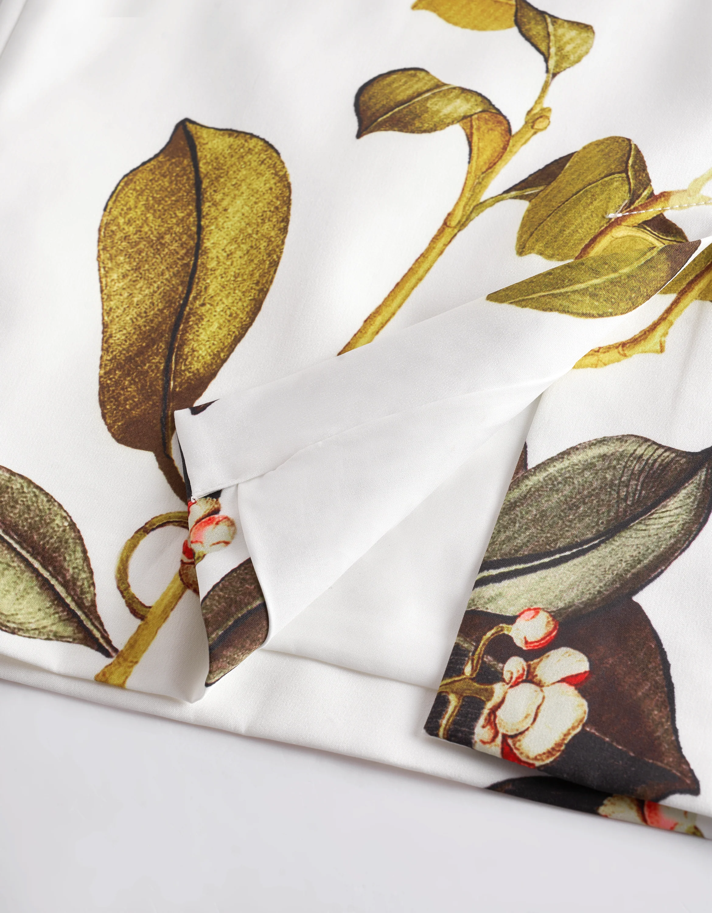 Botanical Print Cap Sleeve Dress - Image 7