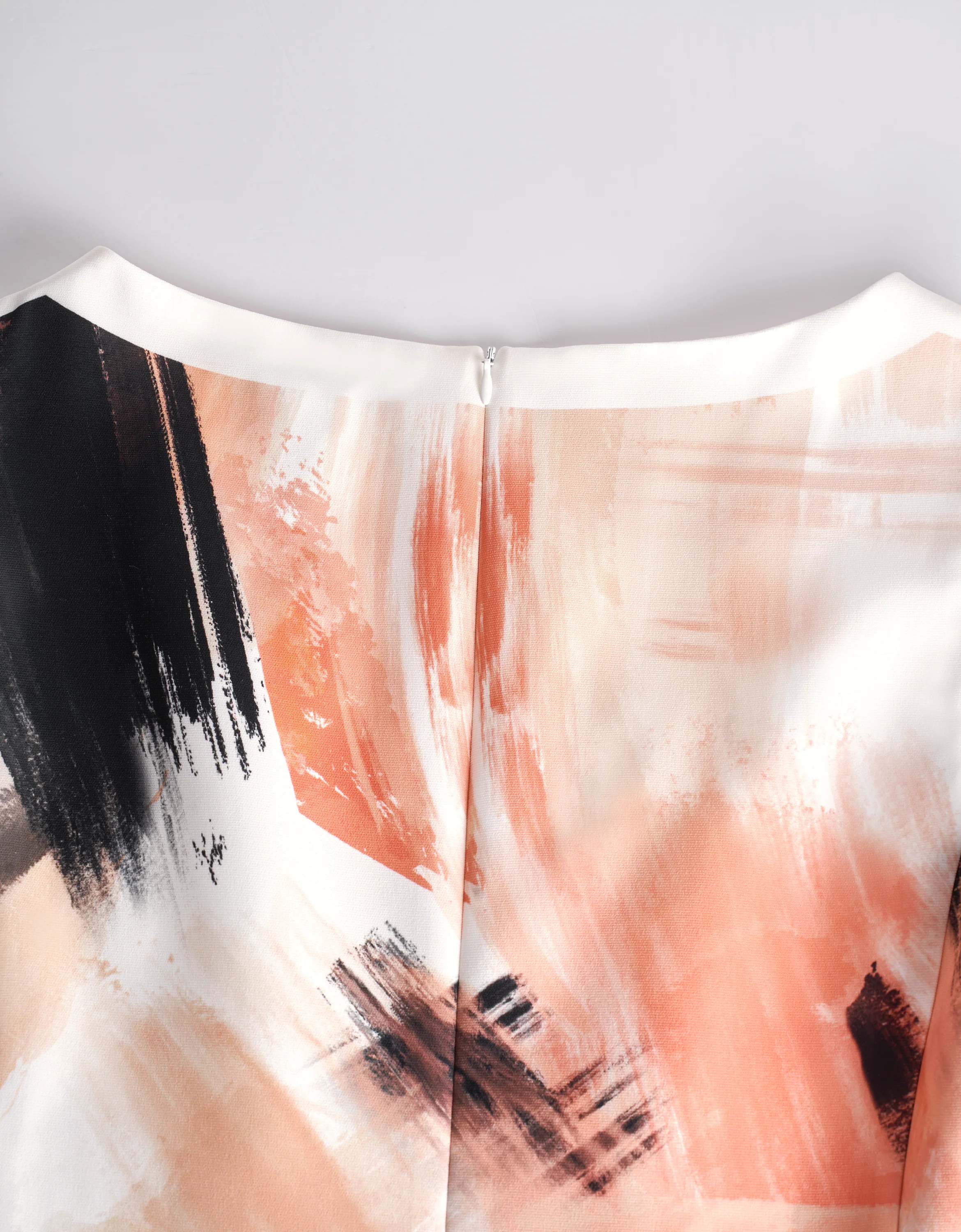 Brushstroke Art Print Sleeveless Dress - Image 8