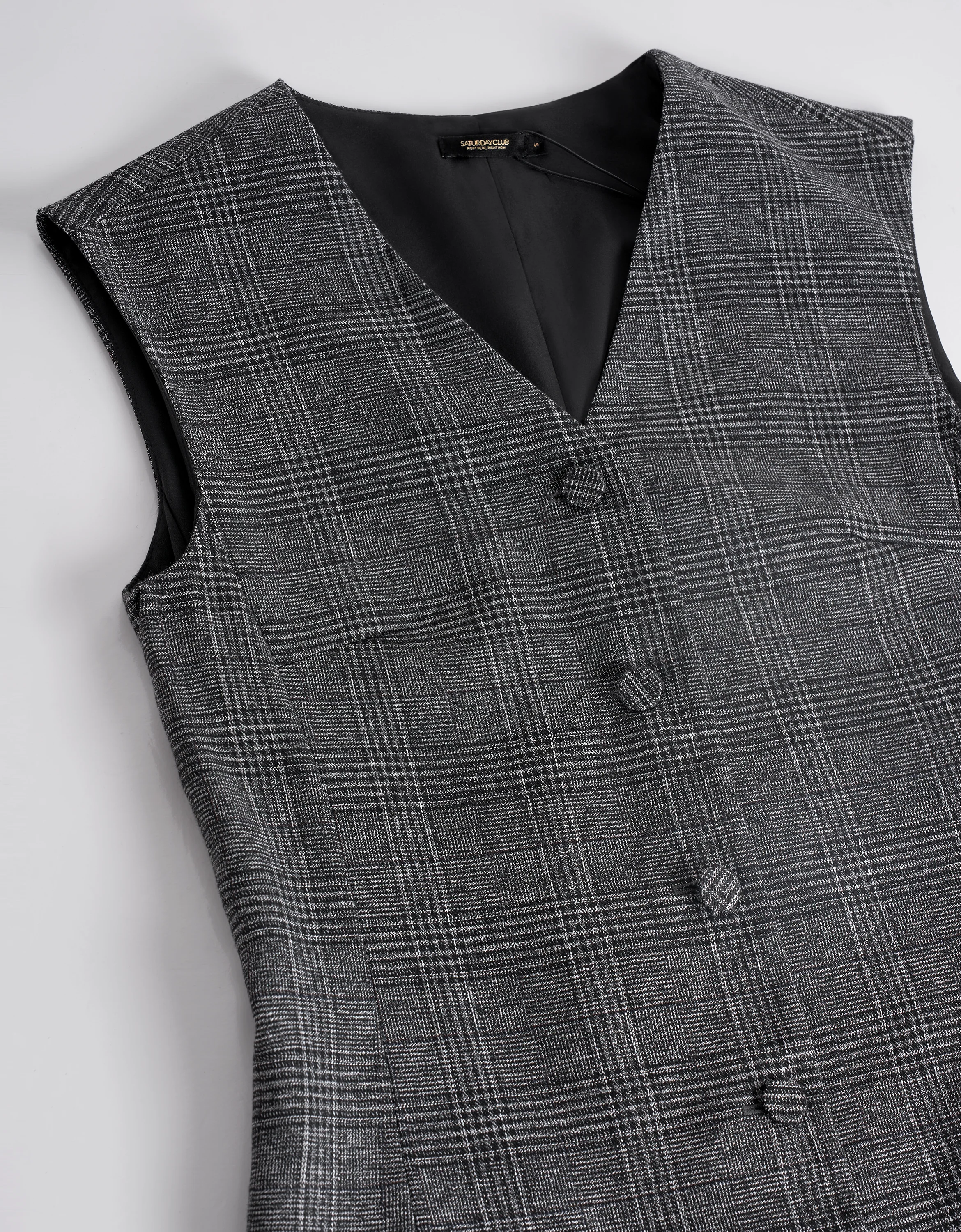 Bubble Hem Drop Waist Vest Dress - Image 5