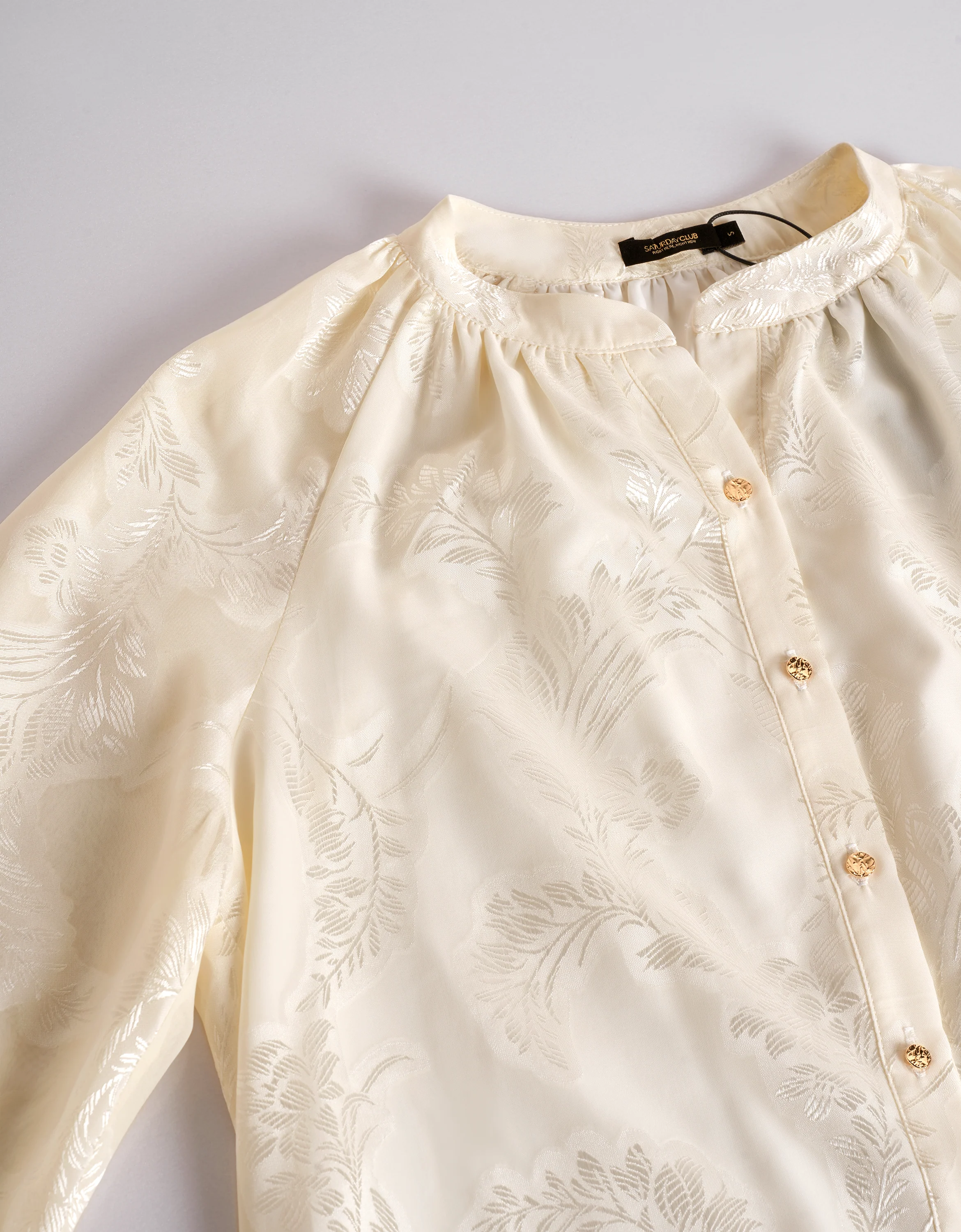 Burnout Openwork Fabric Long Sleeve Shirt - Image 7
