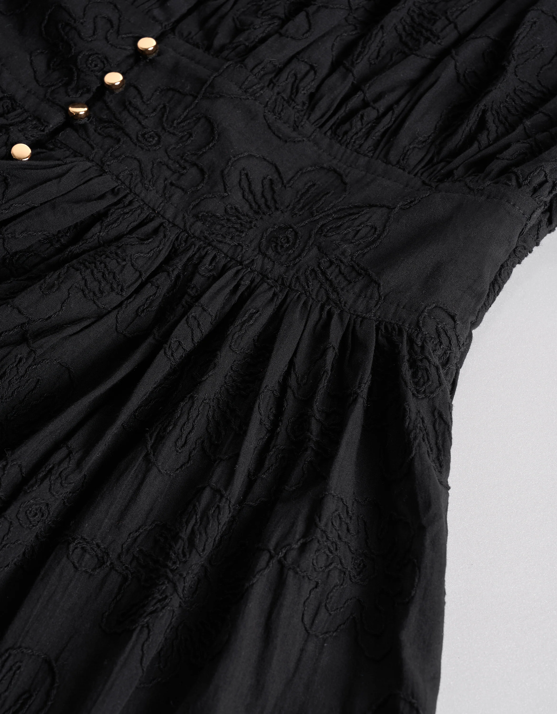 Button Front Ruffled Hem Pleated Dress - Image 32