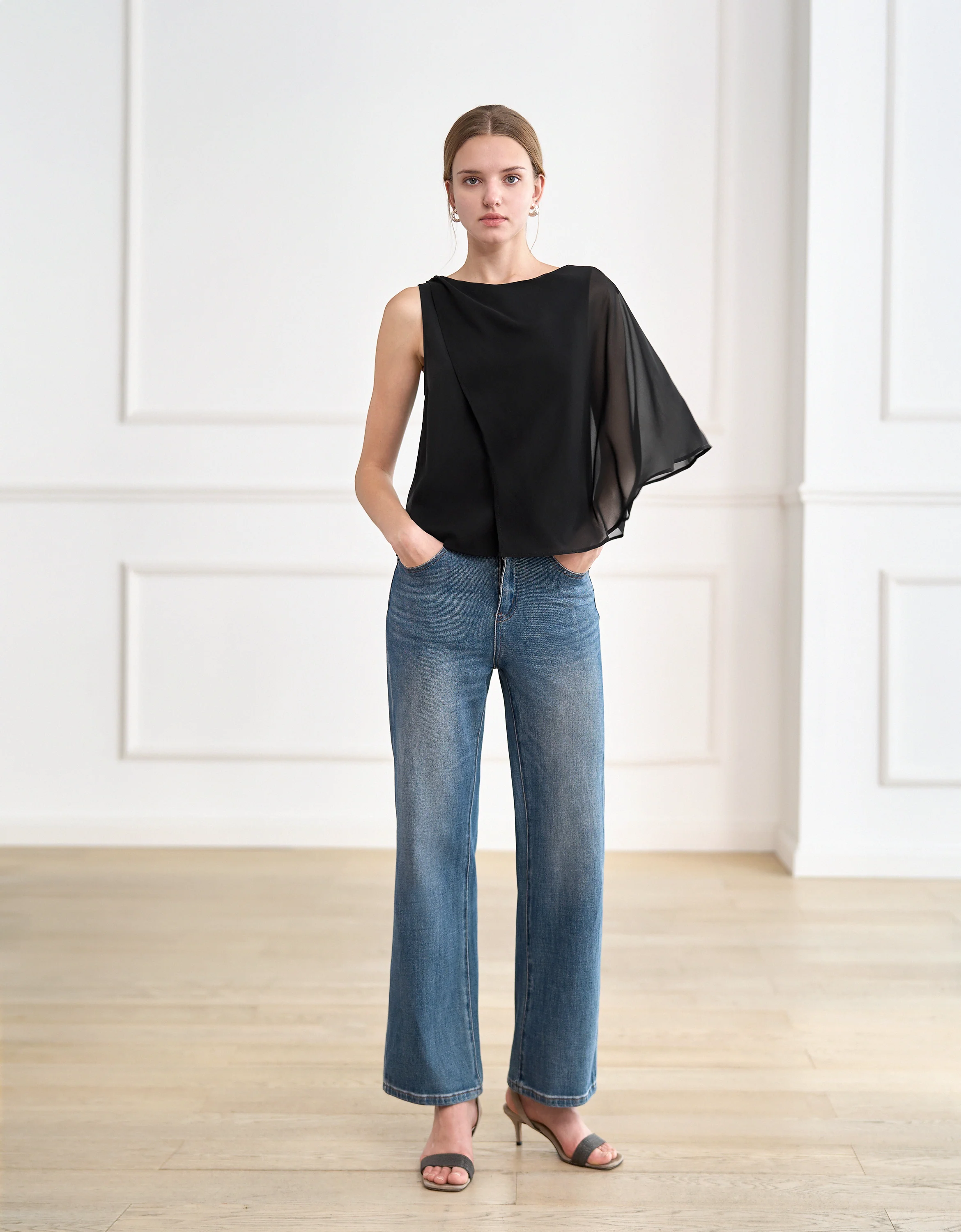 Chiffon Layer Sleeveless Top