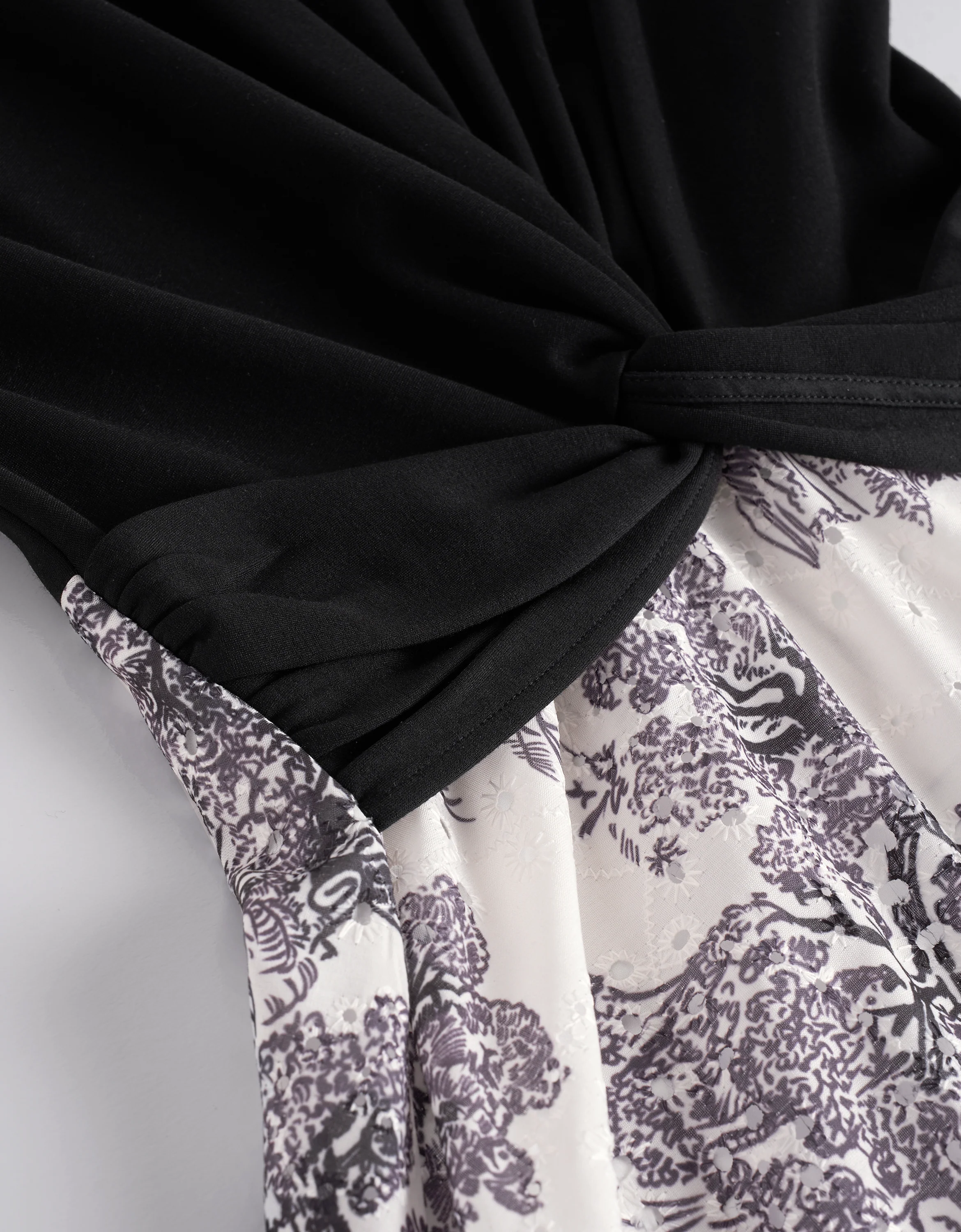 Contrast Floral Skirt Midi Dress - Image 7