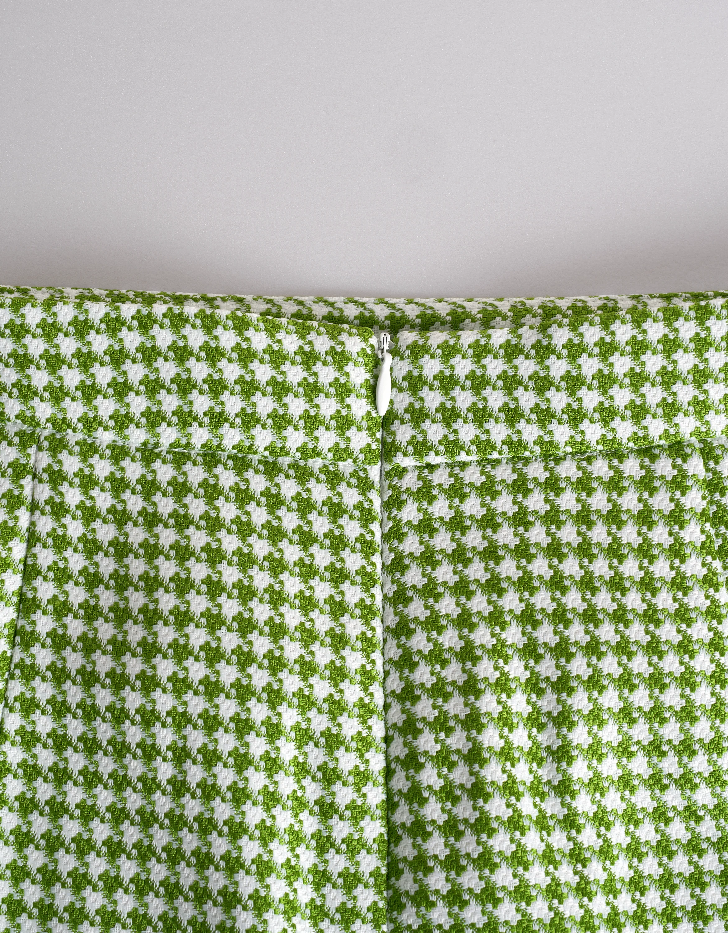 Contrast Pocket Trim Houndstooth Skirt - Image 7