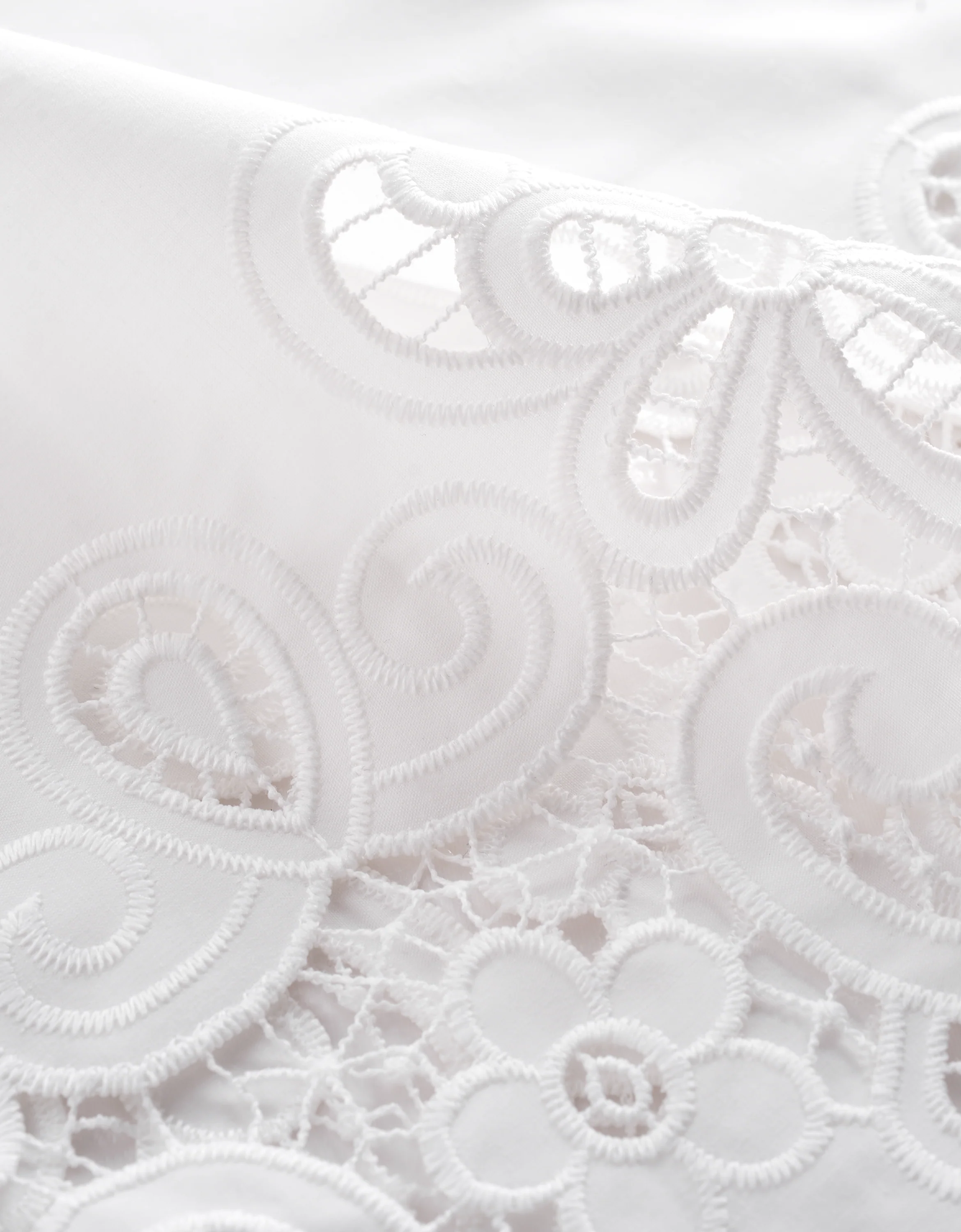 Cutwork Embroidered Hem Midi Shirt Dress - Image 10