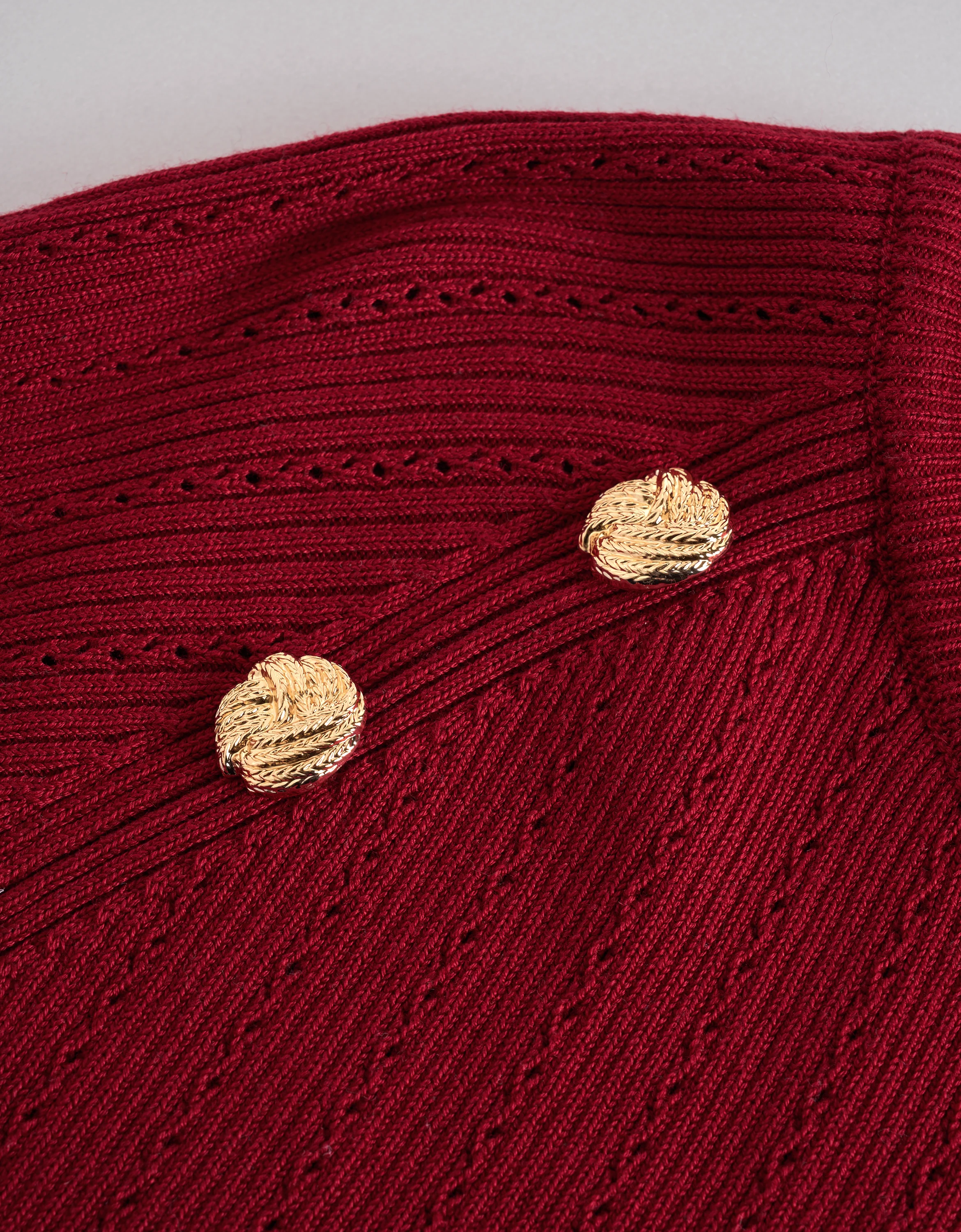 Decorative Shoulder Buttons Short Sleeve Knit Top - Image 14