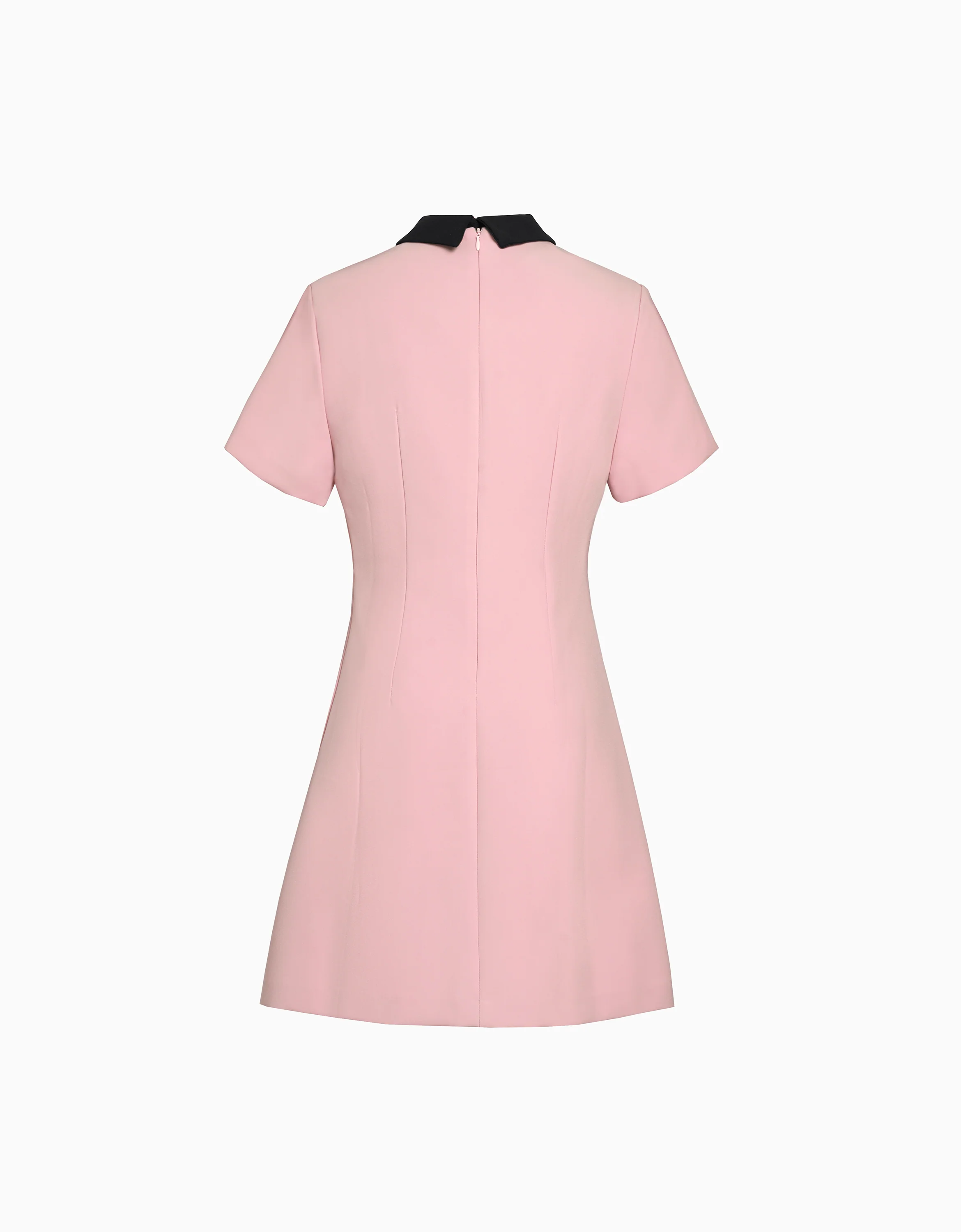 Detachable Collar Short Sleeve Dress - Image 18