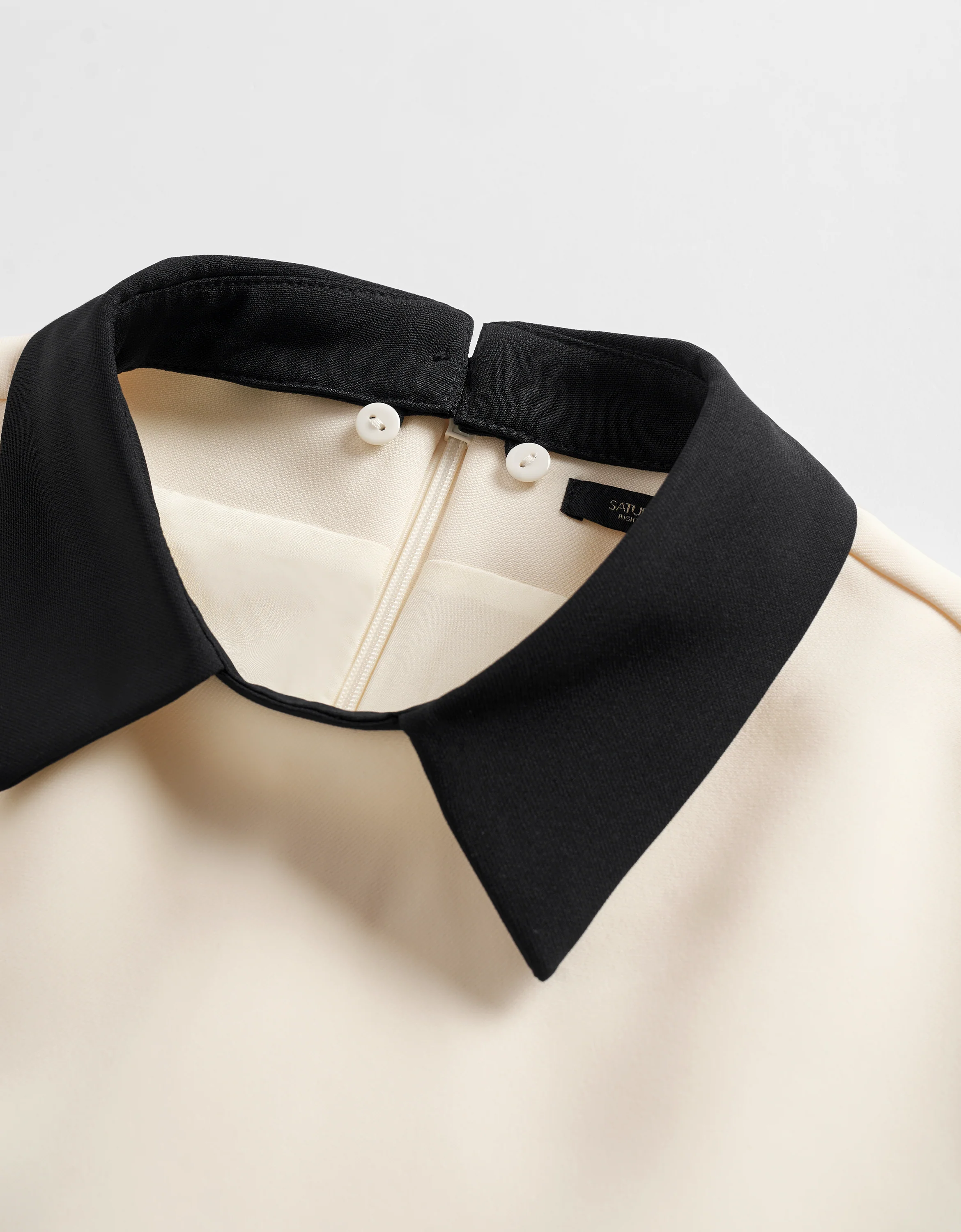 Detachable Collar Short Sleeve Dress - Image 30