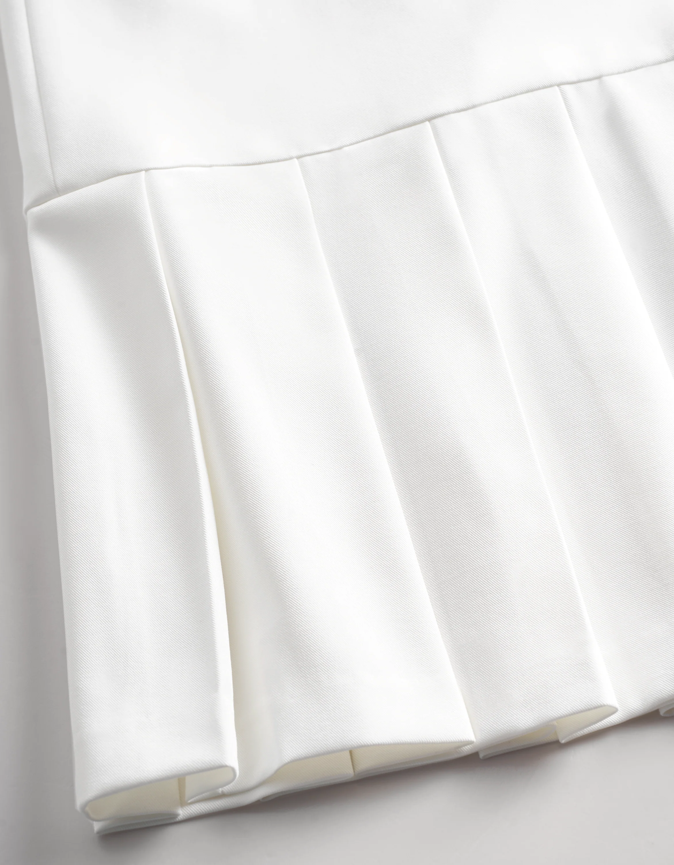 Detachable Collar Stripe Pleated Dress - Image 8