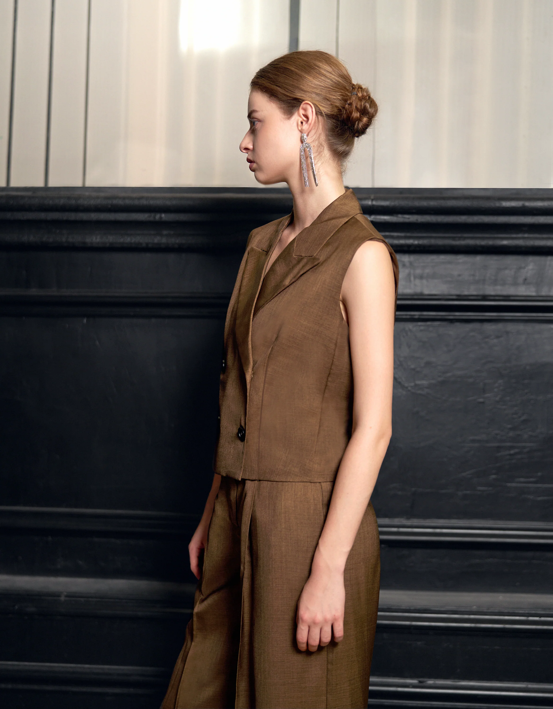 Double-breasted Sleeveless Suit Vest - Image 11