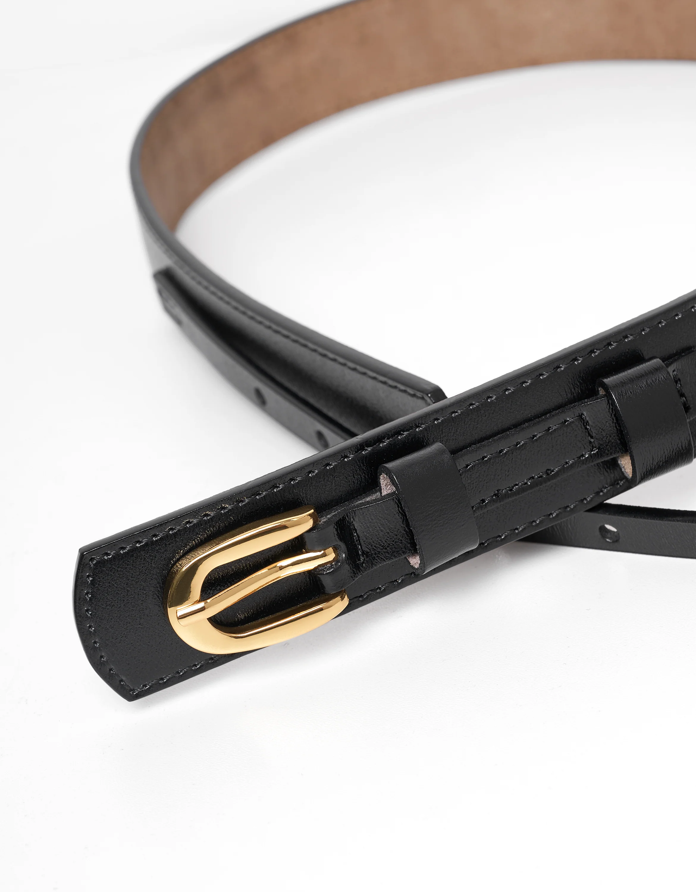 Double Loop Metal Pin Buckle Belt - Image 3