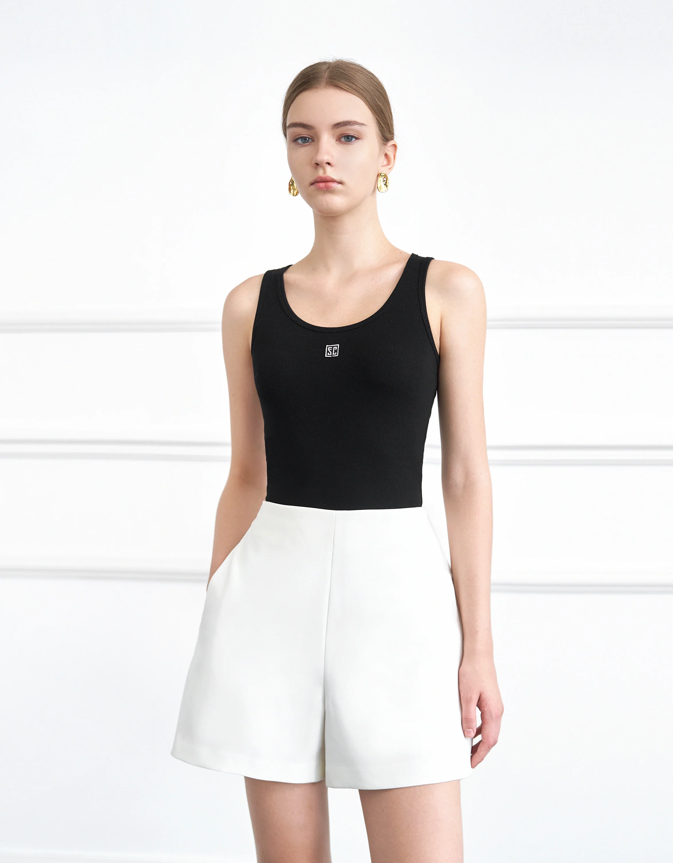 Elastic Waist A-line Shorts - Image 2