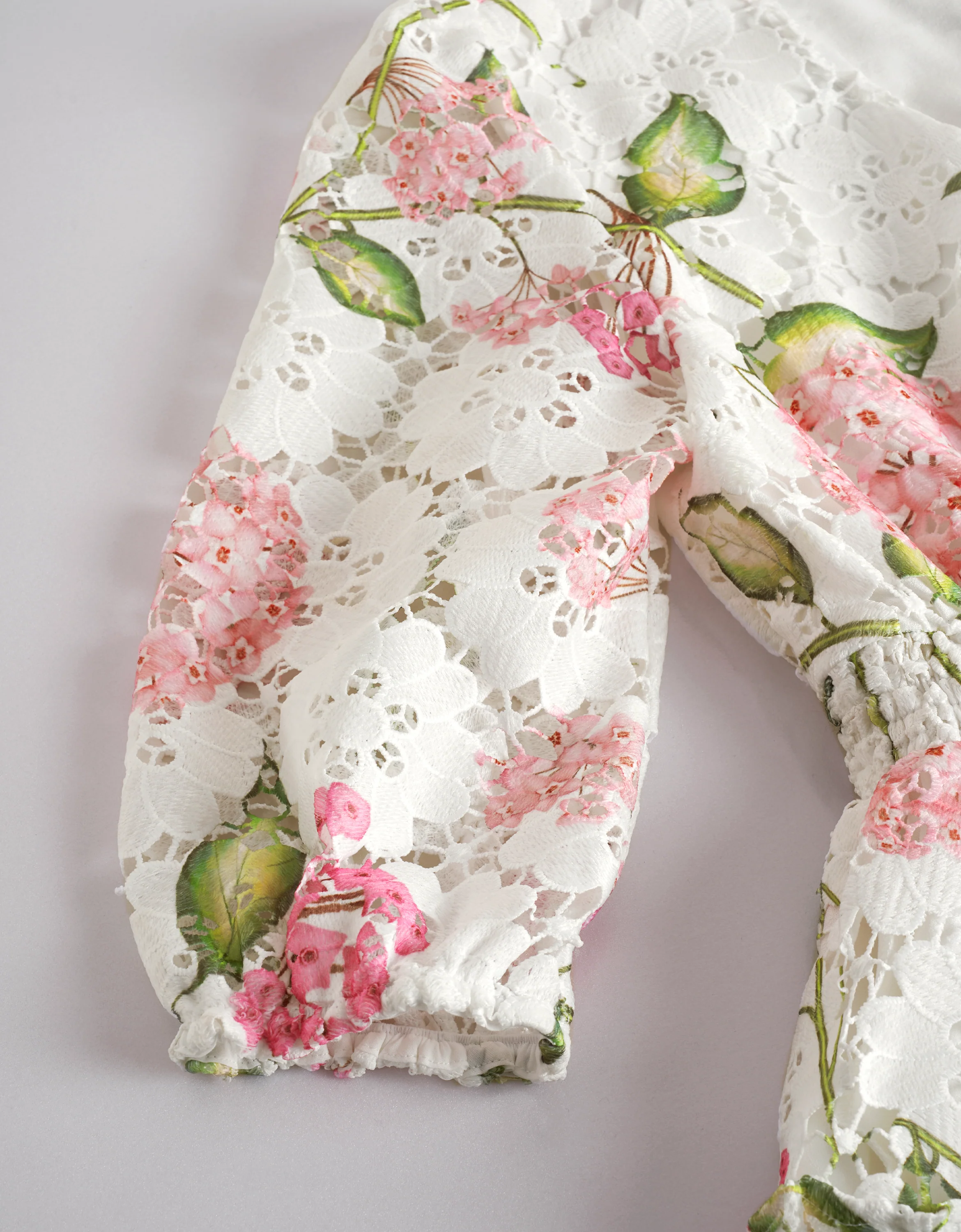 Elastic Waist V-neck Floral Dress - Image 6