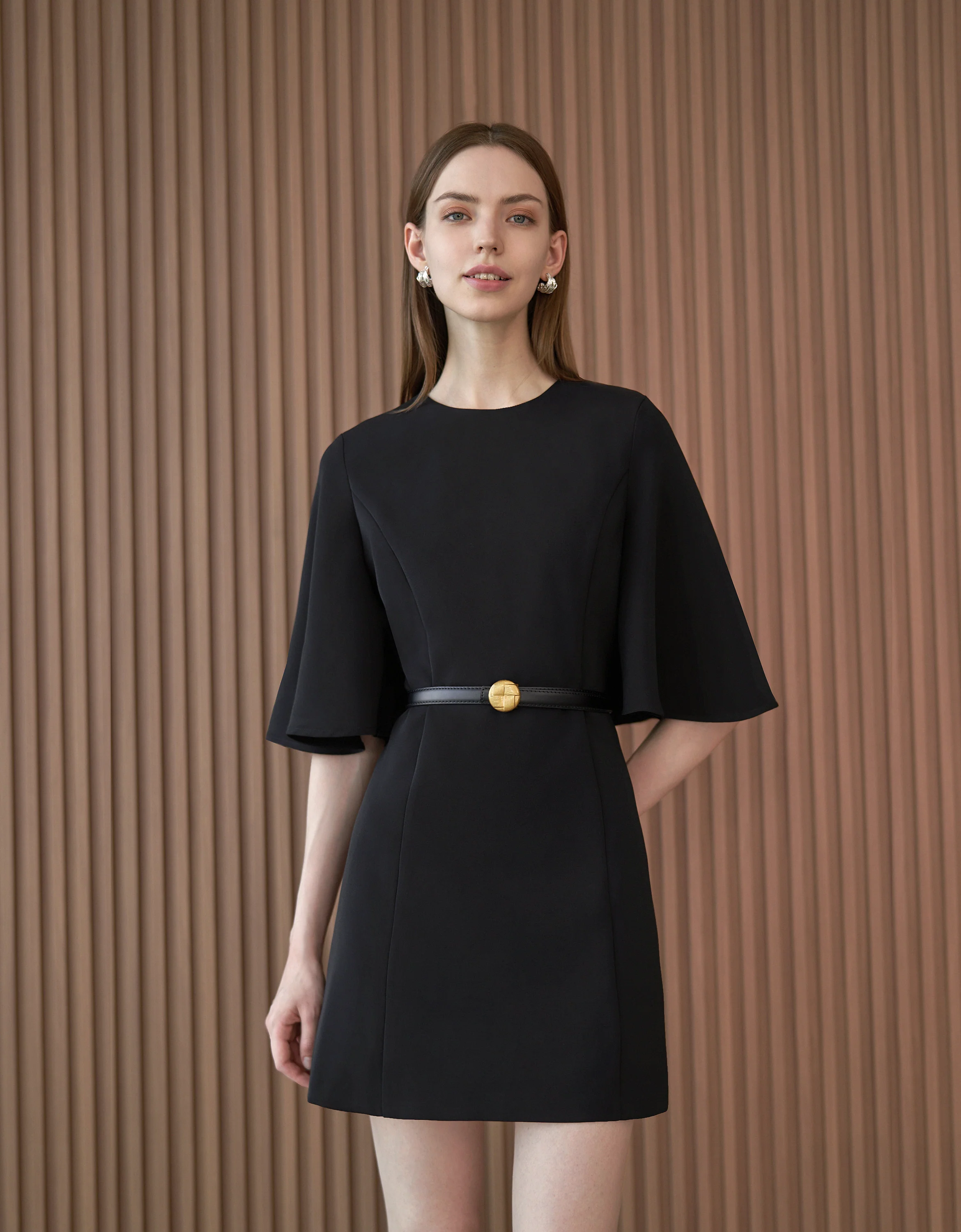 Flared Sleeve Dress - Image 2
