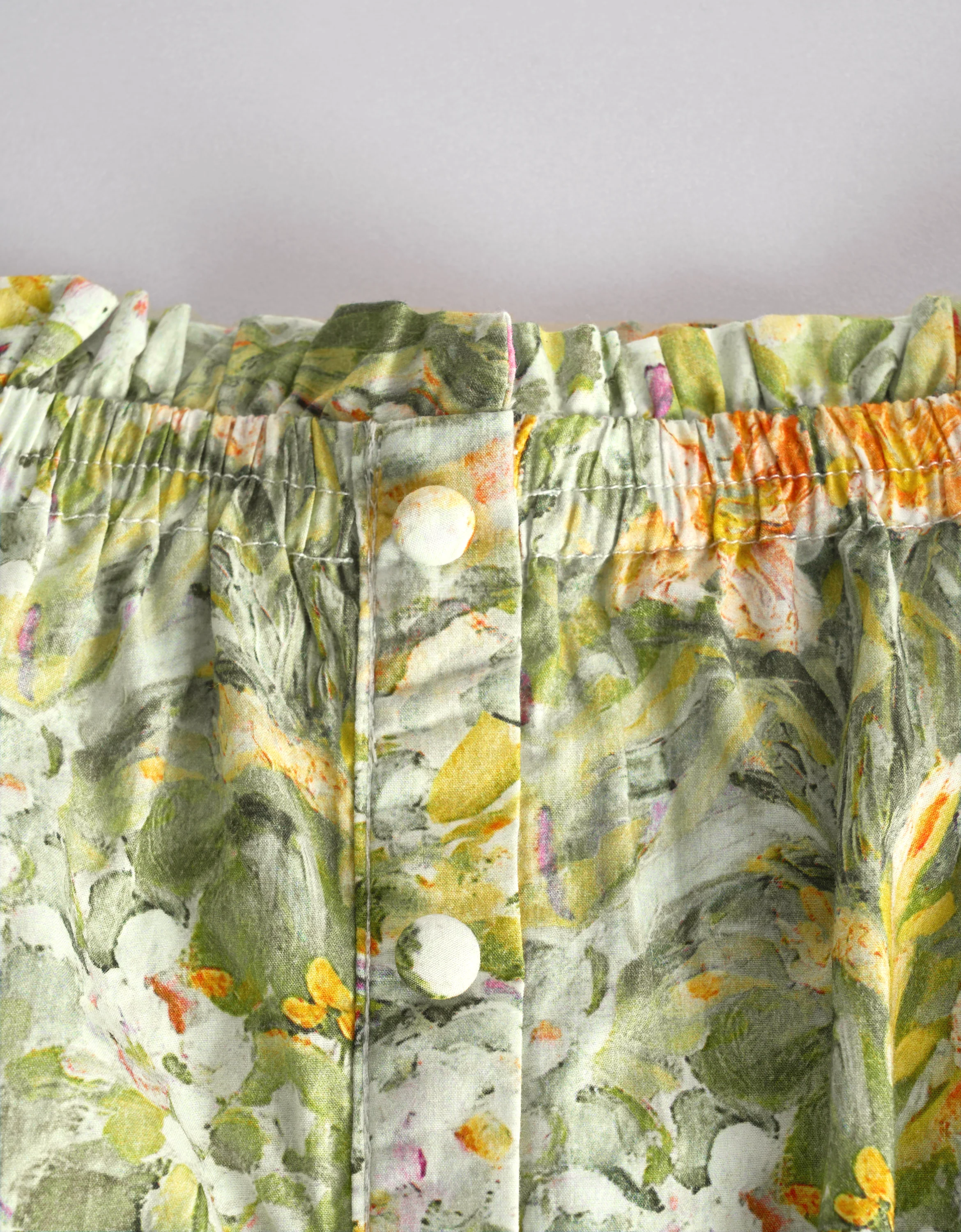 Floral Oil Paint Print Strap Midi Dress - Image 7