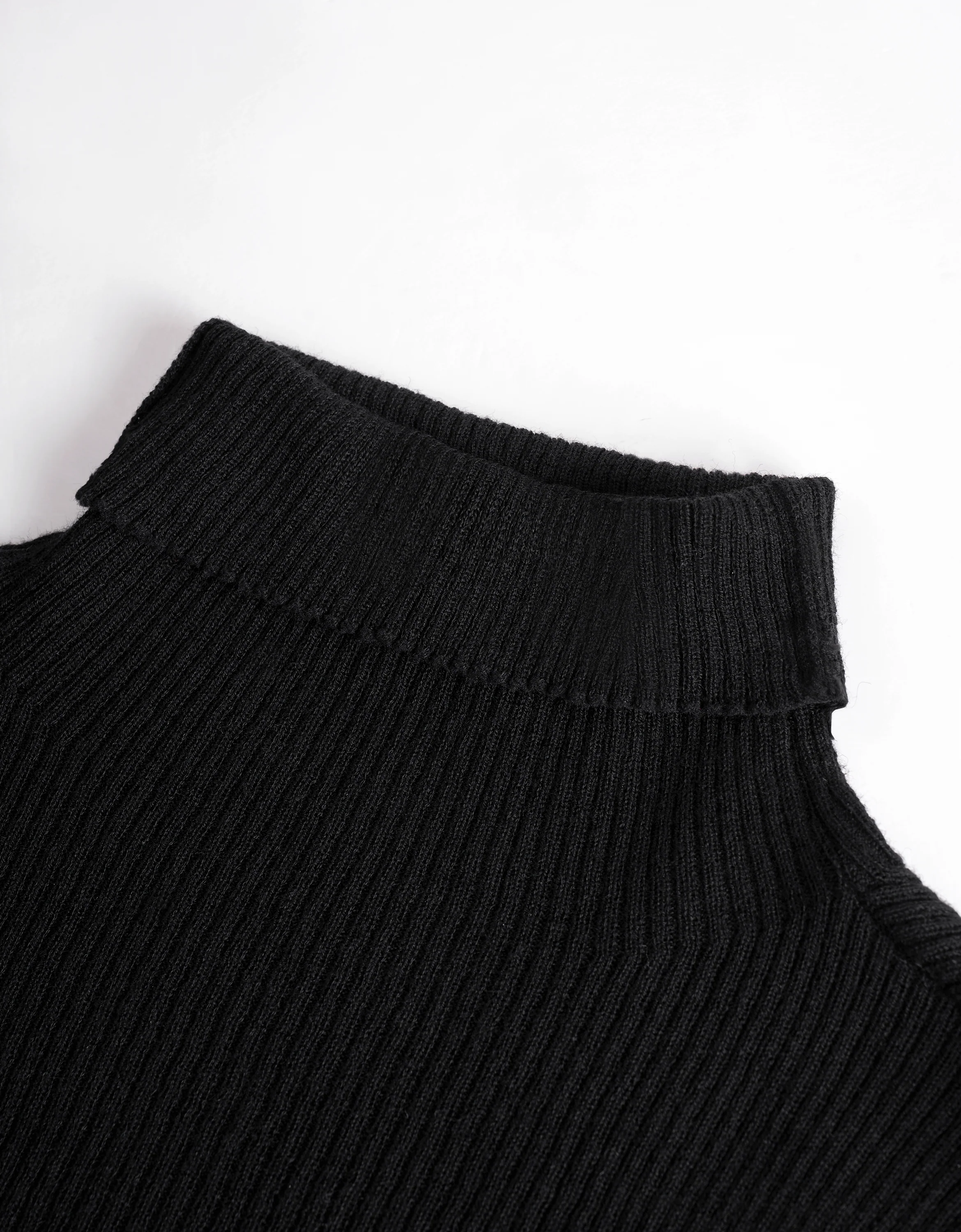 High Neck Long Sleeve Rib Knit Top - Image 7