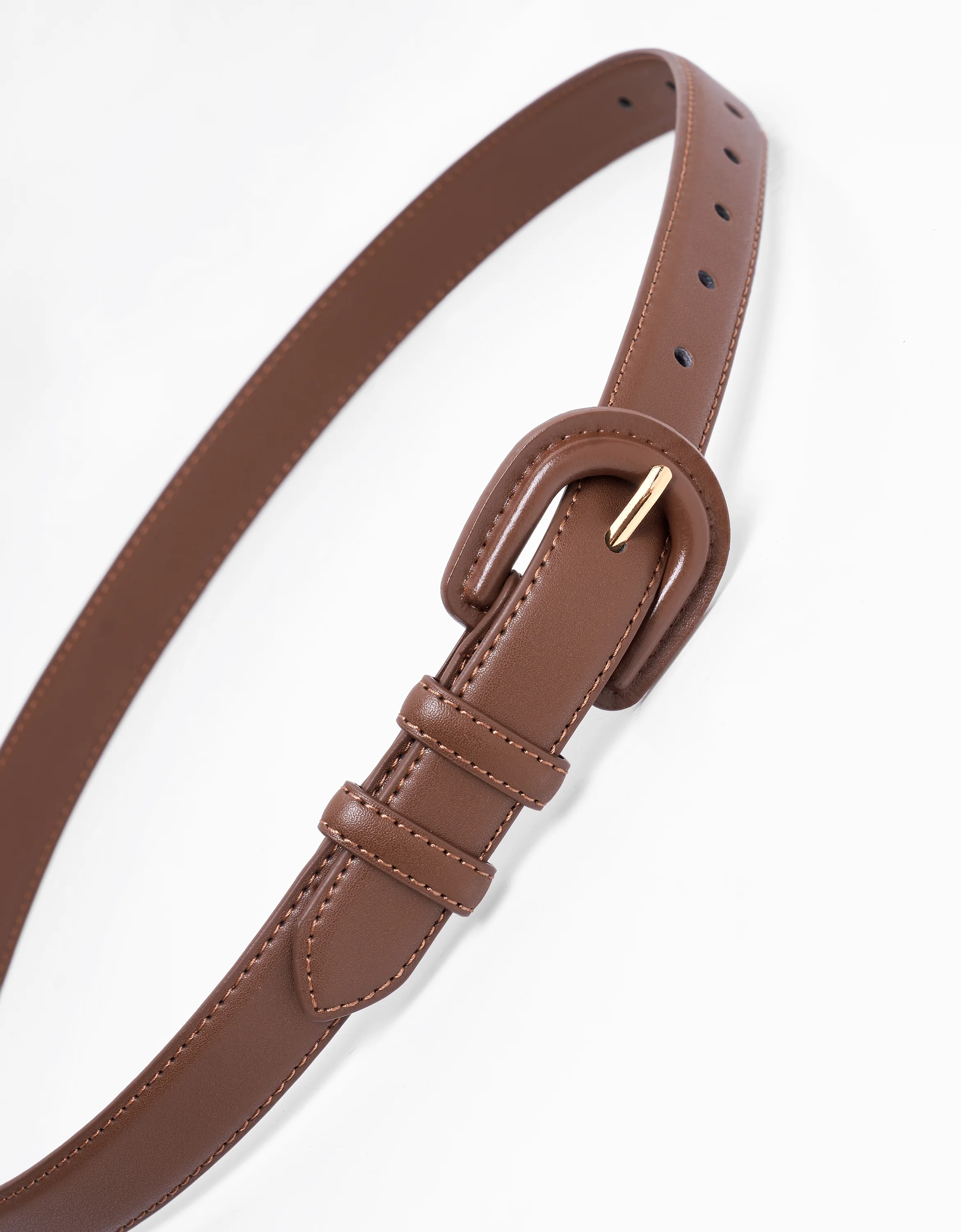 Horseshoe Buckle Leather Belt - Image 10