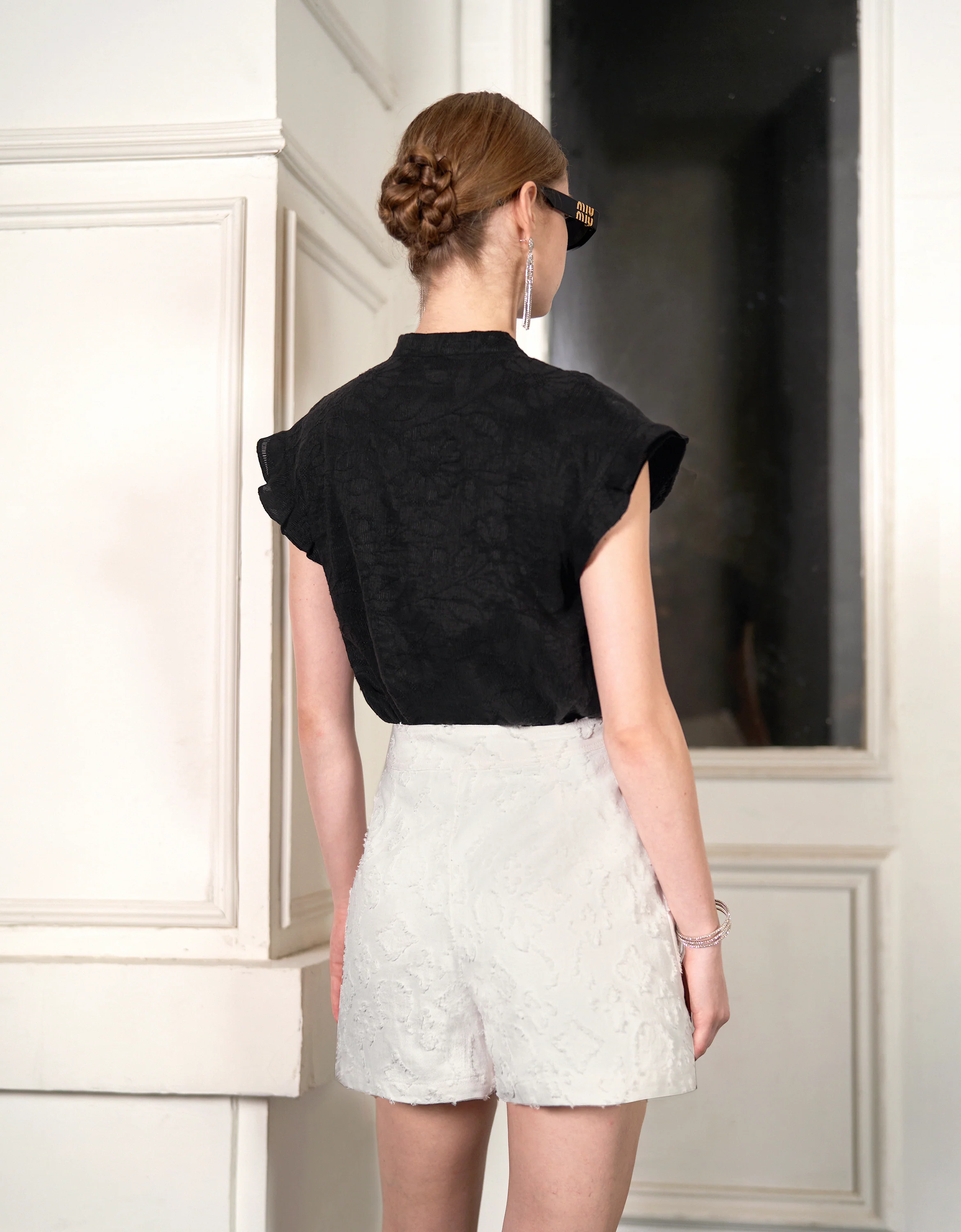 Jacquard Zip Shorts - Image 3