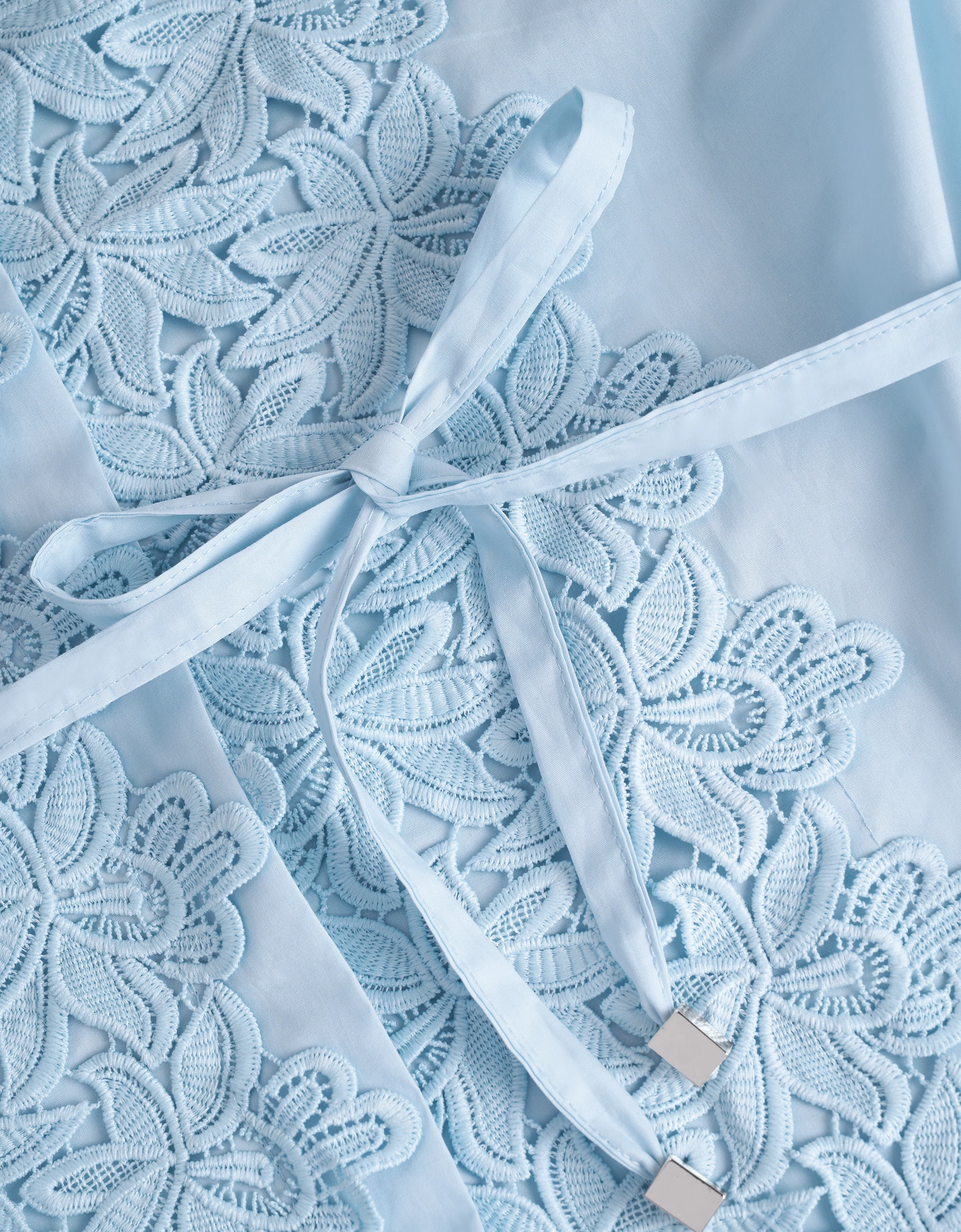 Lace Front Poplin Cotton Top - Image 8