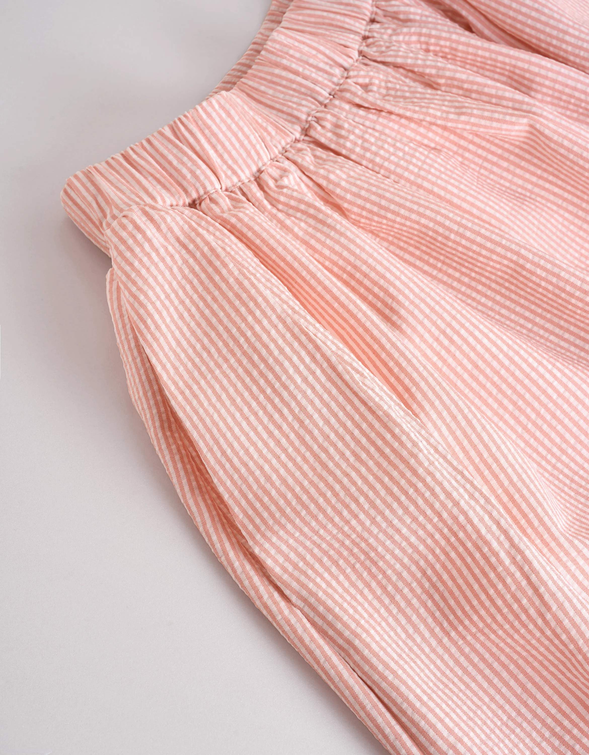 Lace Insert Striped Midi Skirt - Image 15