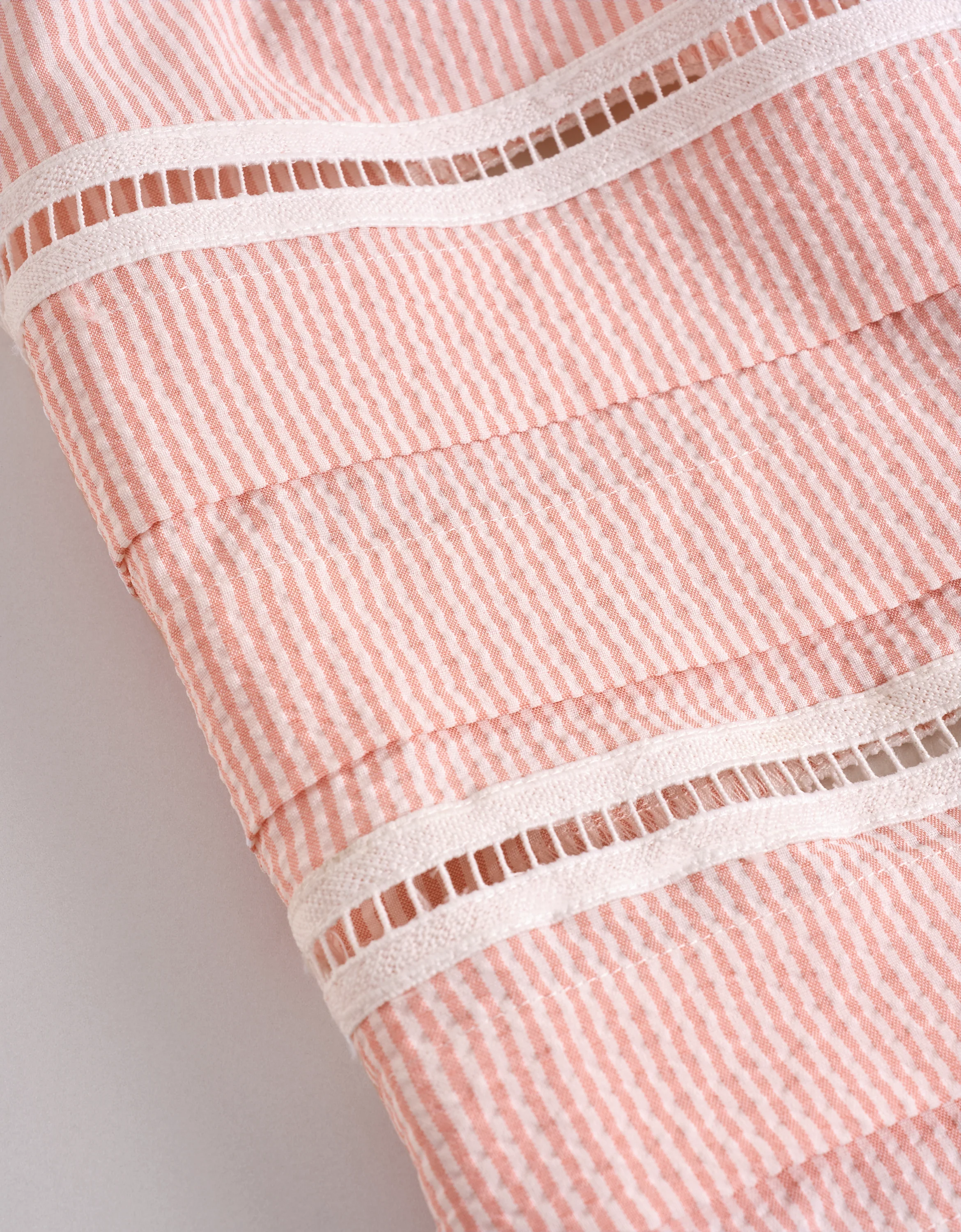 Lace Insert Striped Midi Skirt - Image 16