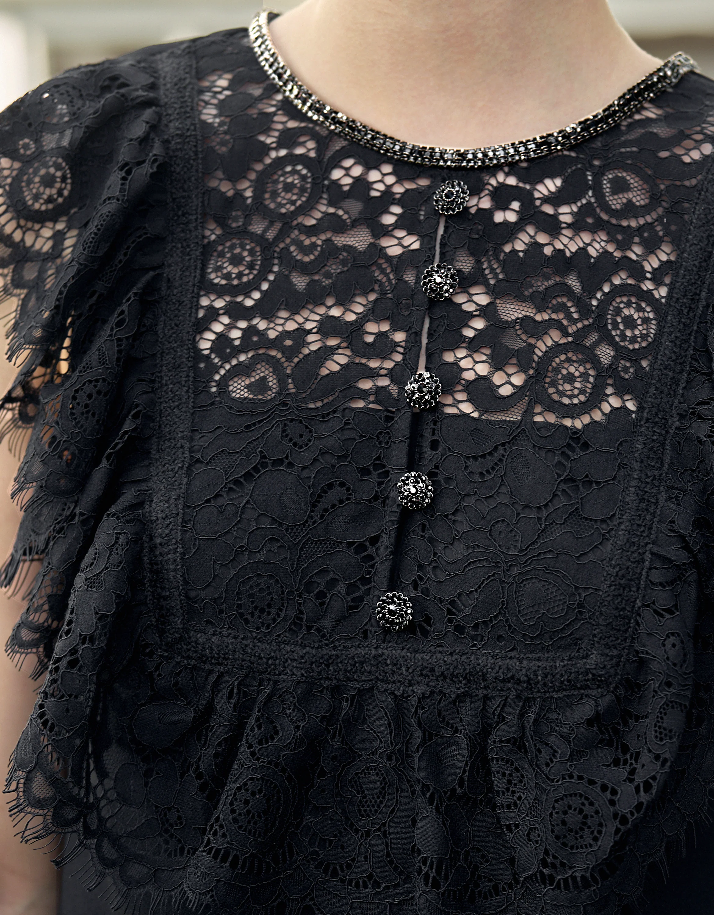 Lace Panel Sleeveless Dress - Image 5