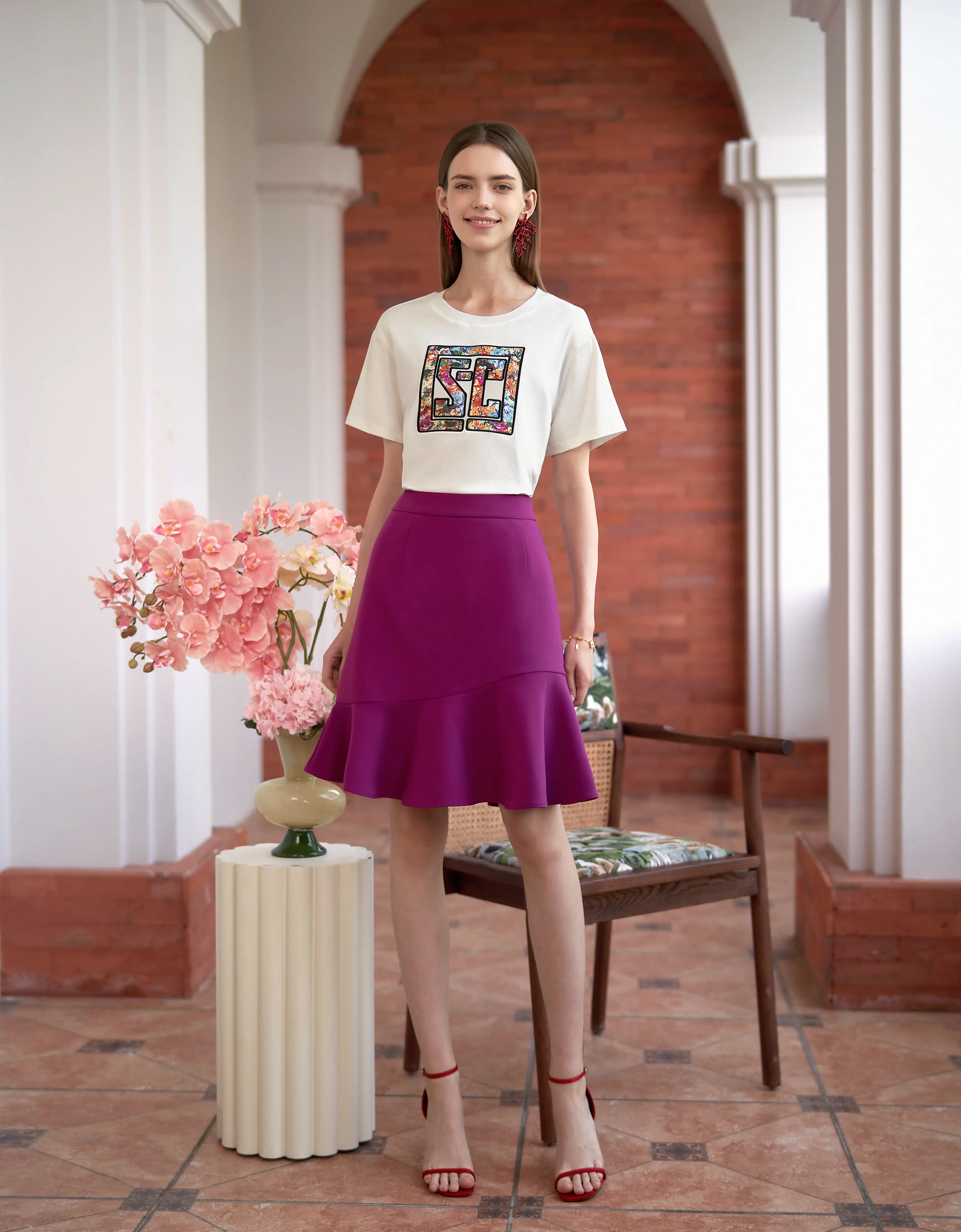 Logo Print Appliqué T-Shirt - Image 5