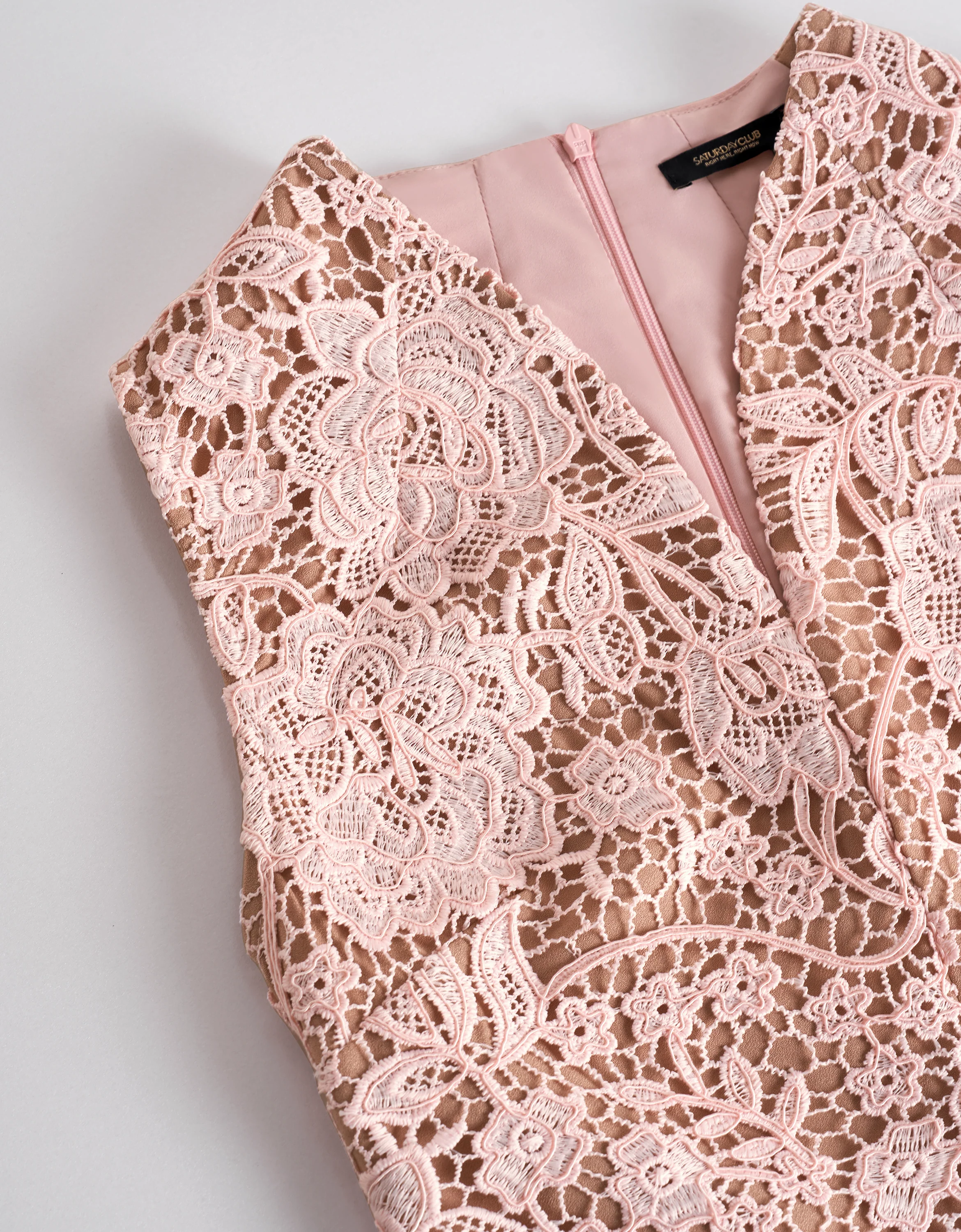 Mandarin Collar Sleeveless Lace Top - Image 5