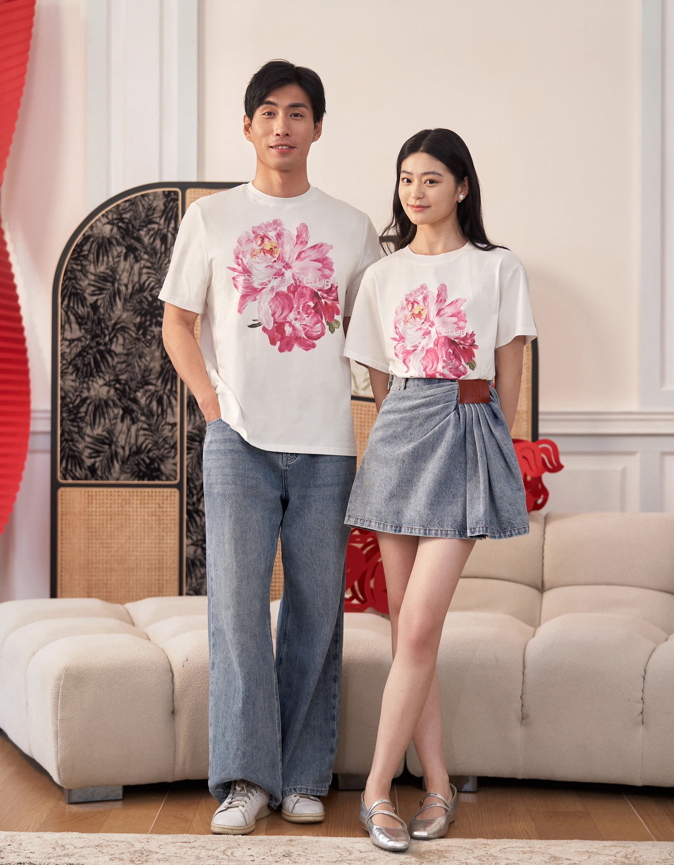 Men's Floral Print Logo T-Shirt - Image 7