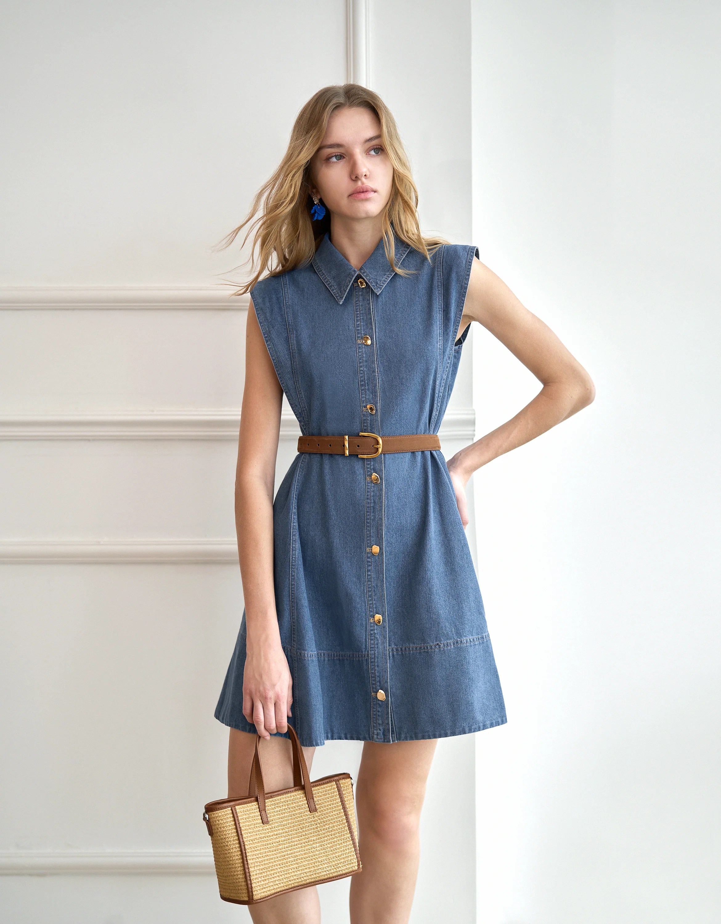 Metal Buckle Matte Leather Belt - Image 7