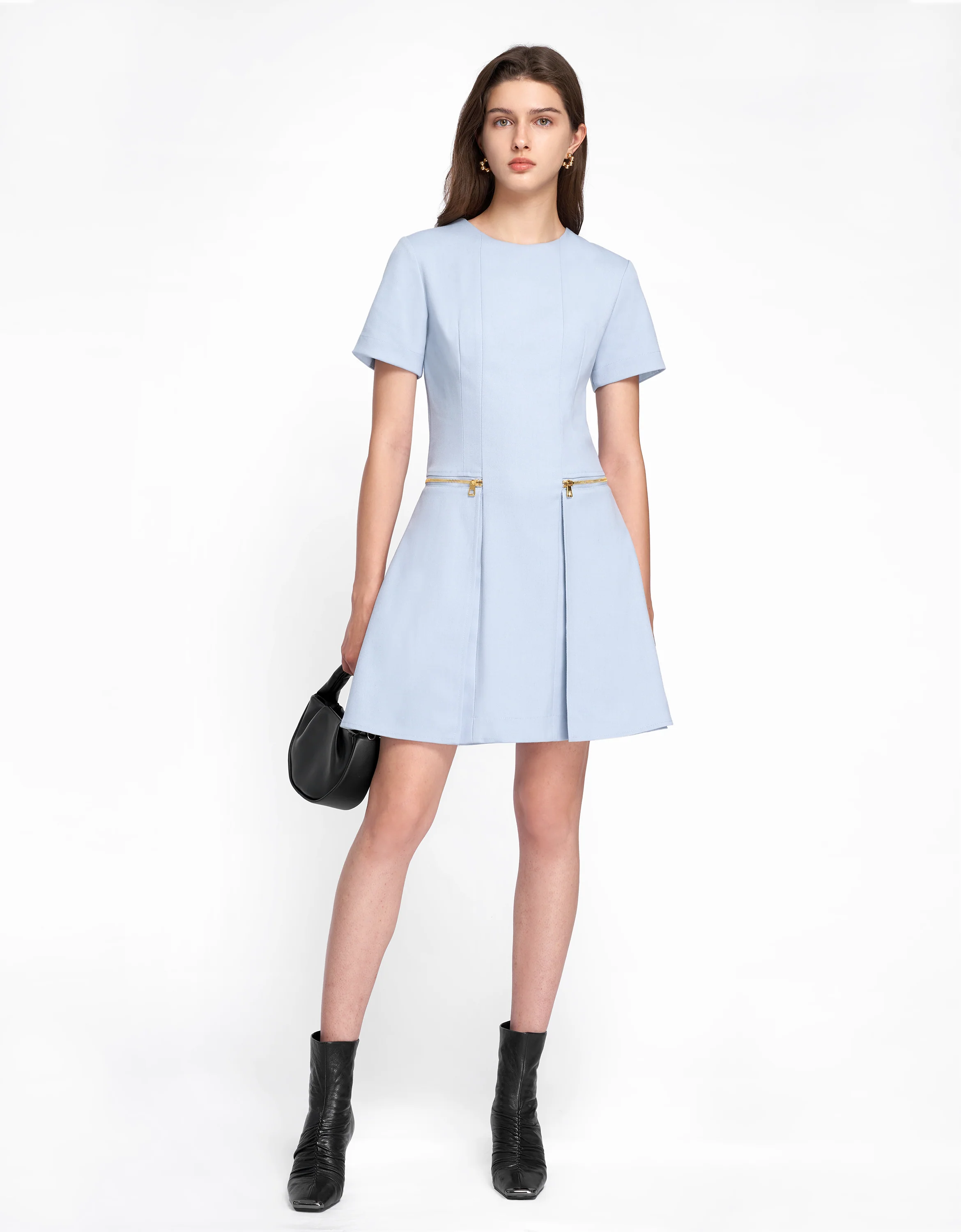 Metallic Zip Pocket Dress - Image 24