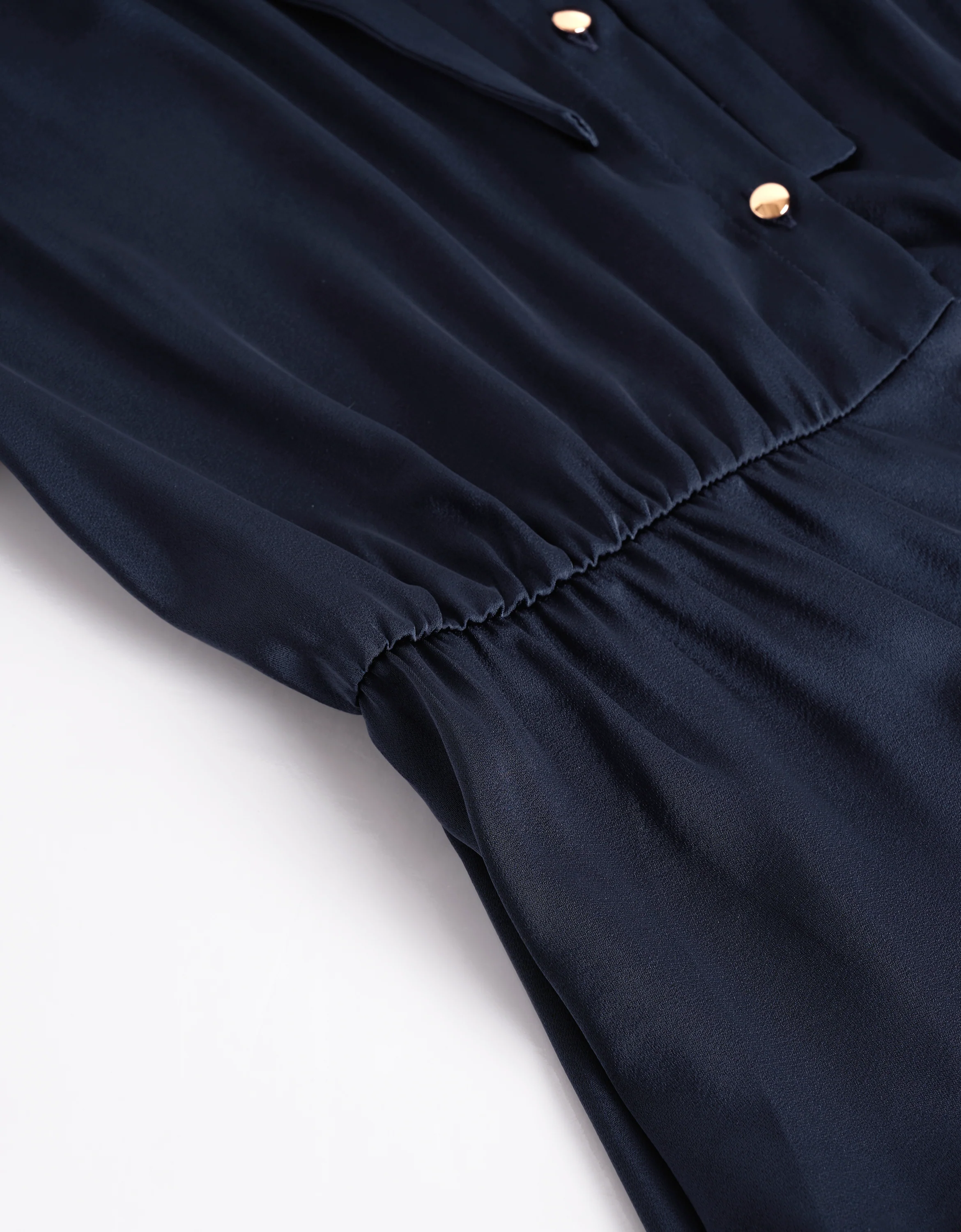 Neck Tie Long Sleeve Shirt Dress - Image 8