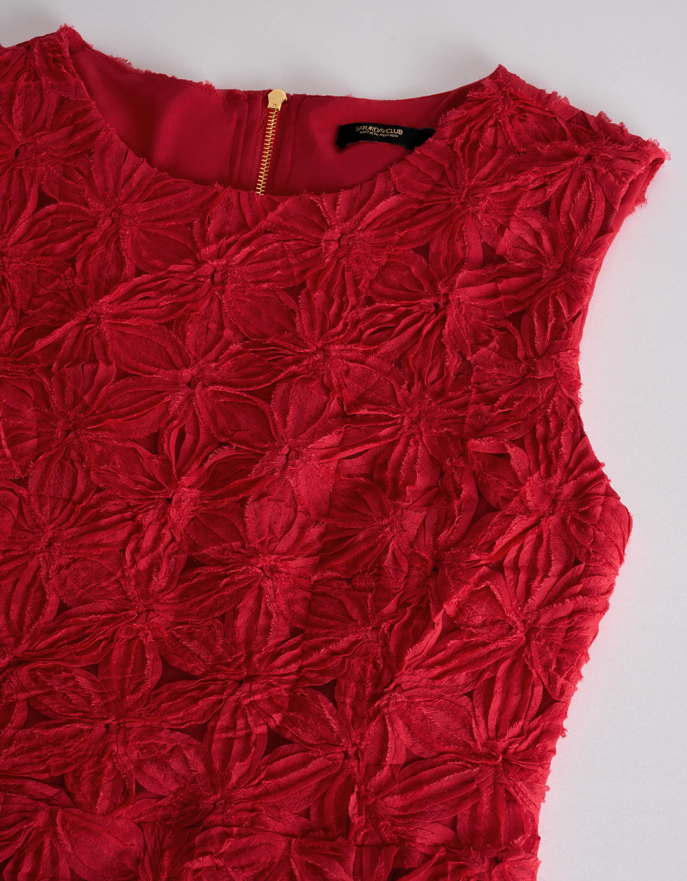 Openwork Floral Embroidery Sleeveless Dress - Image 5