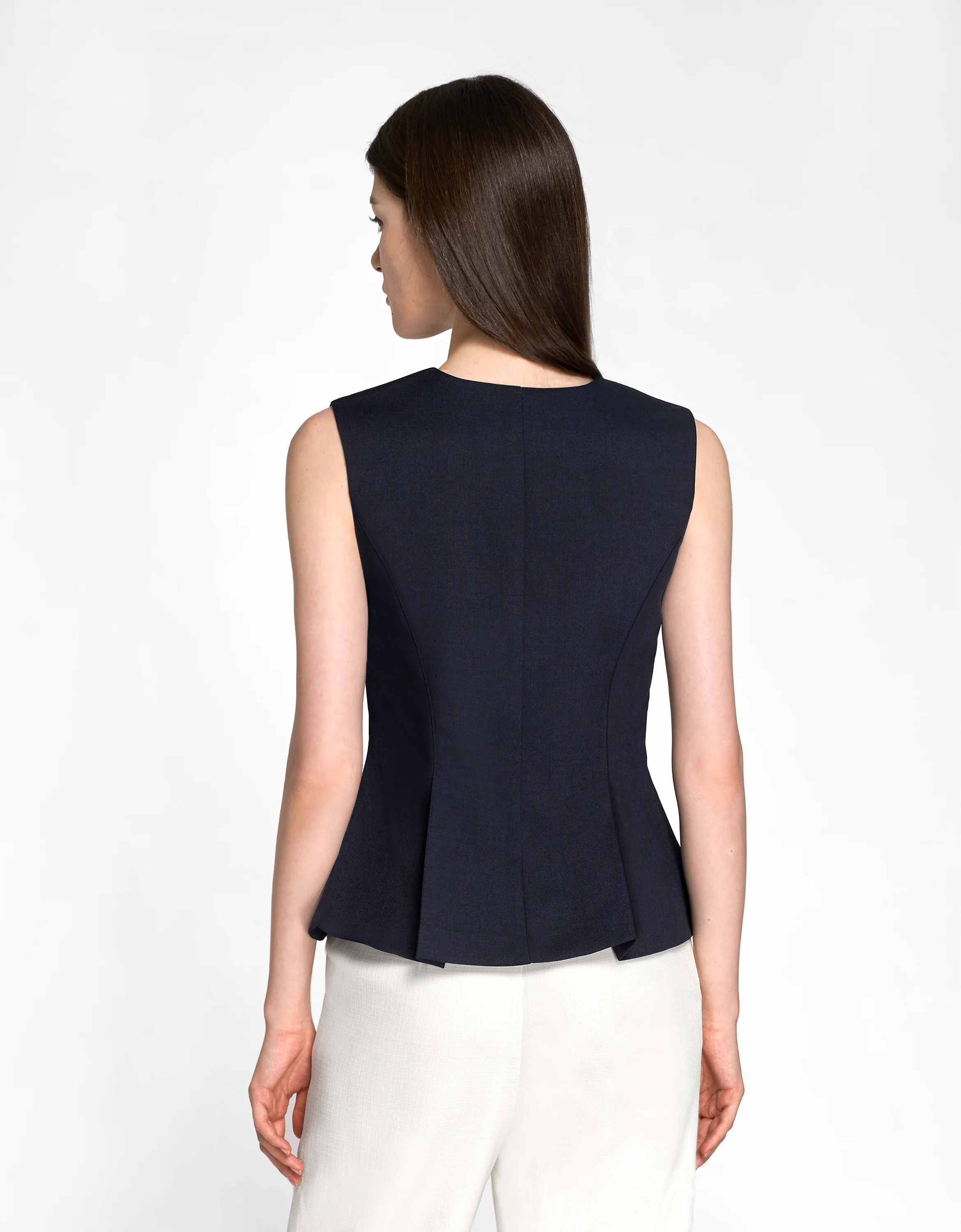 Pleated Hem Sleeveless Top - Image 9