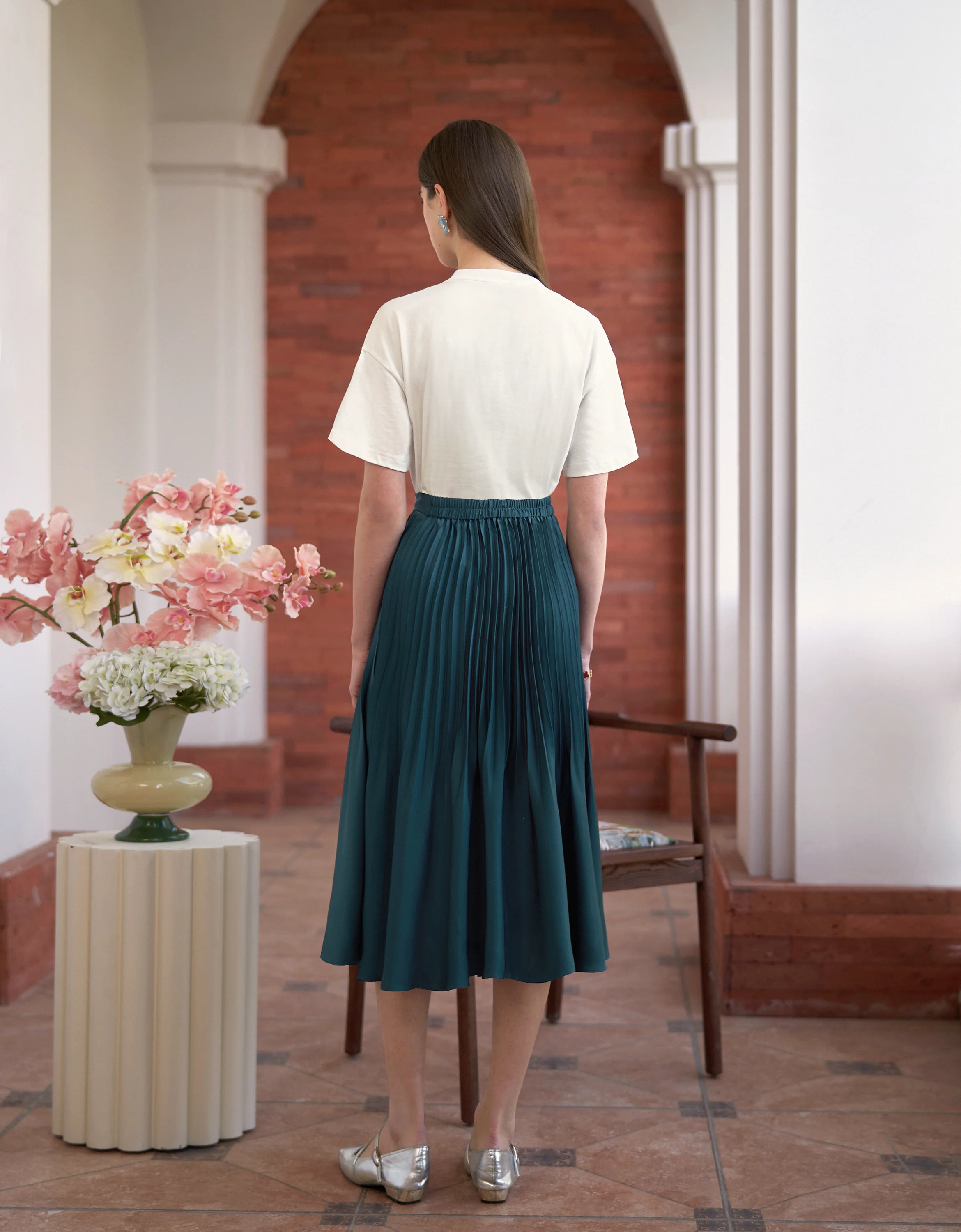 Pleated Midi Fishtail Skirt - Image 12