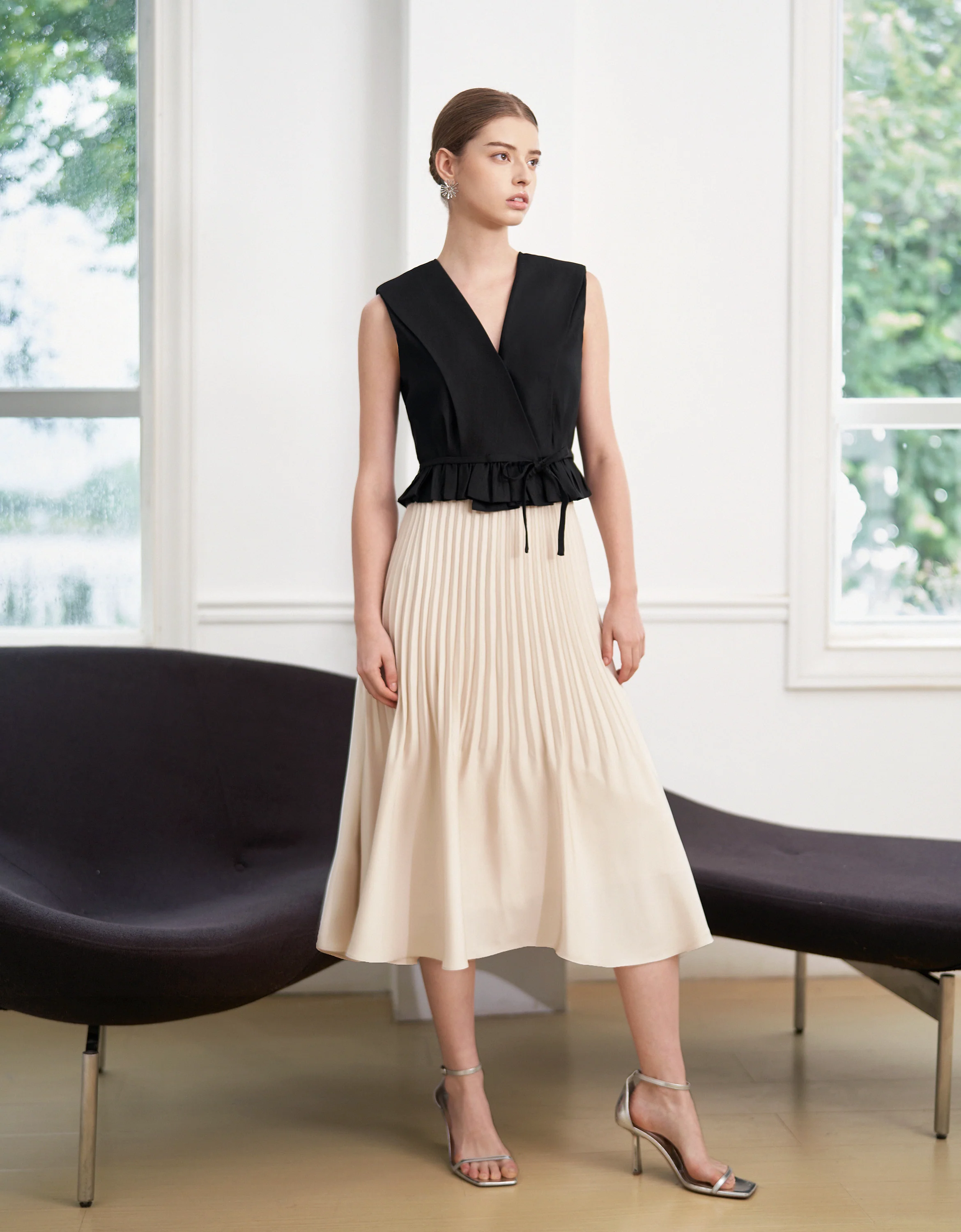Pleated Midi Fishtail Skirt - Image 24
