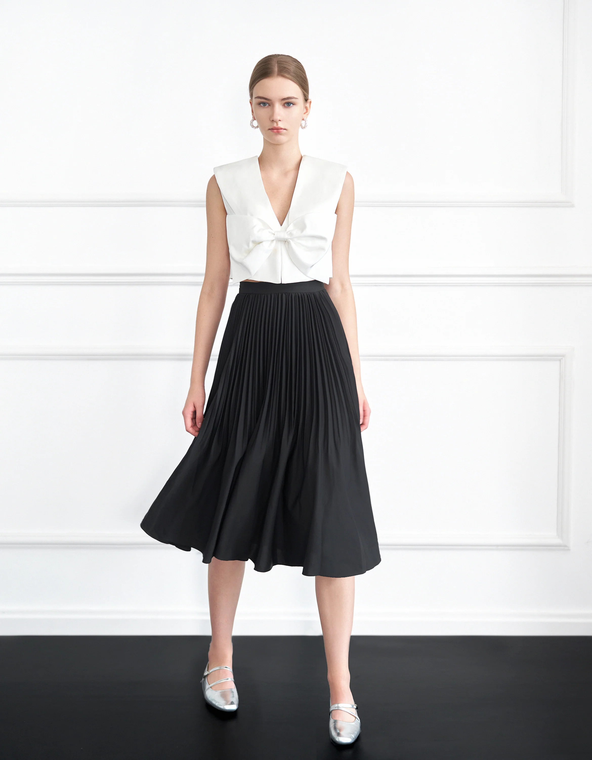 Pleated Midi Fishtail Skirt - Image 47