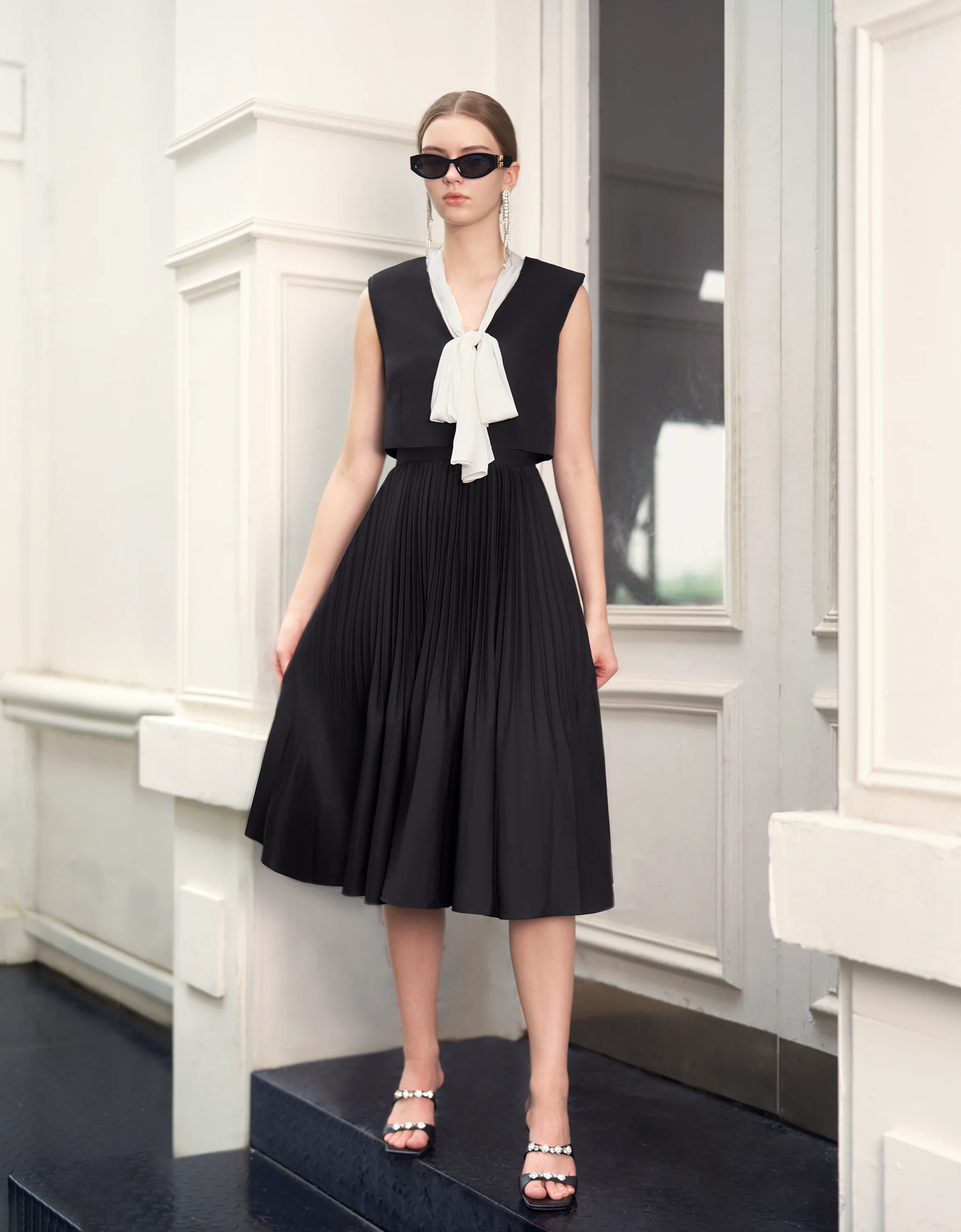 Pleated Midi Fishtail Skirt - Image 48