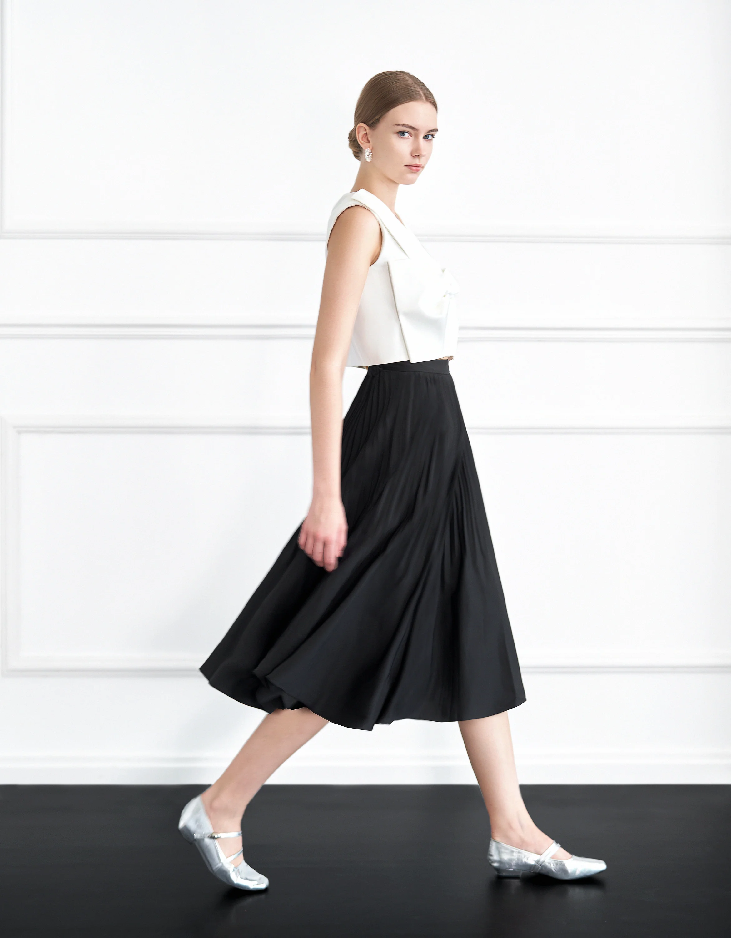Pleated Midi Fishtail Skirt - Image 50