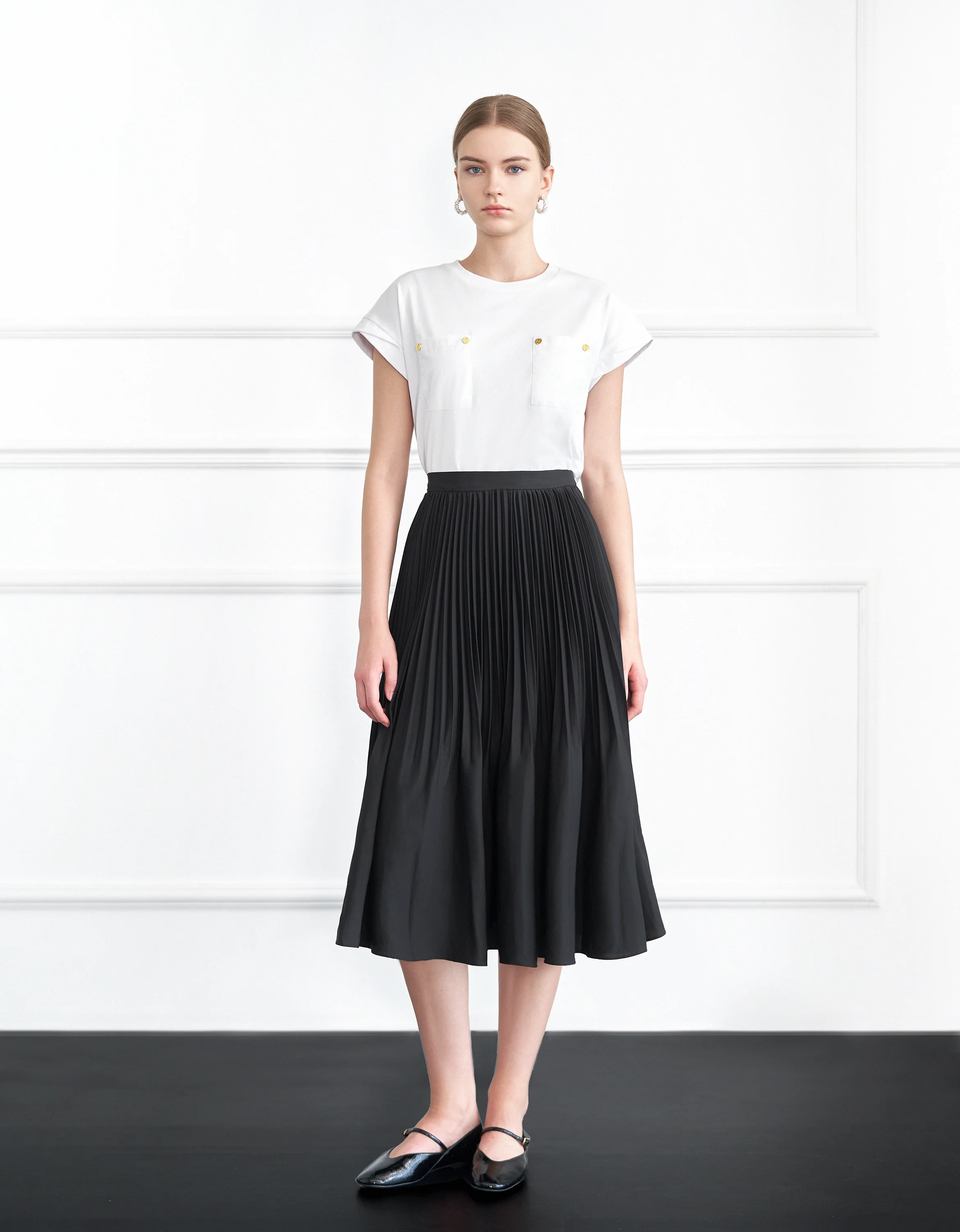 Pleated Midi Fishtail Skirt - Image 52