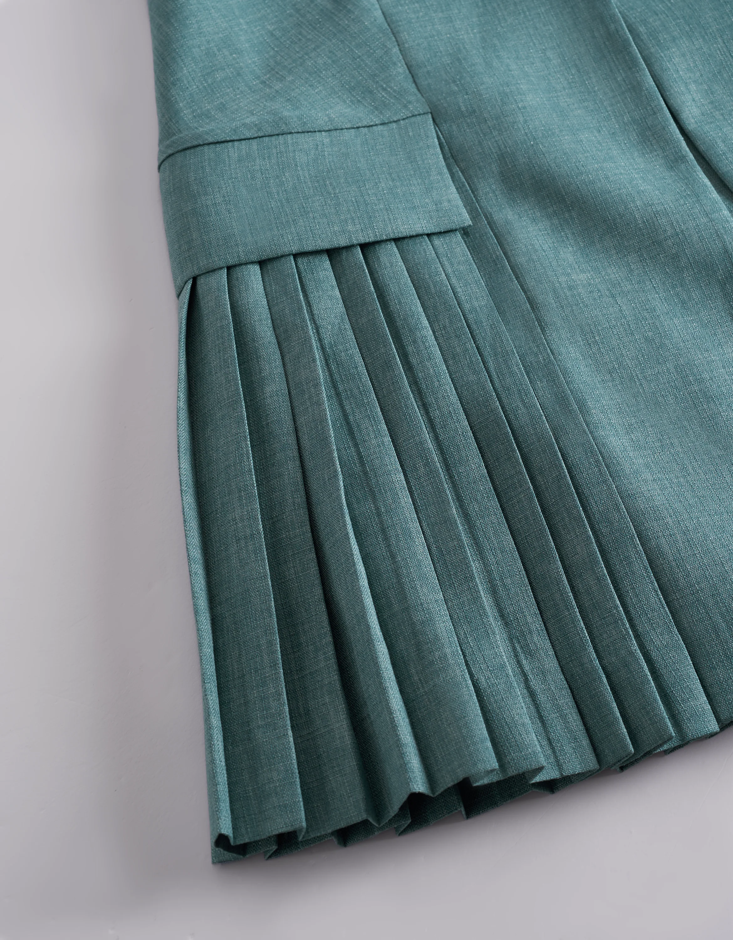Pleated Panel Single-breasted Suit Dress - Image 6