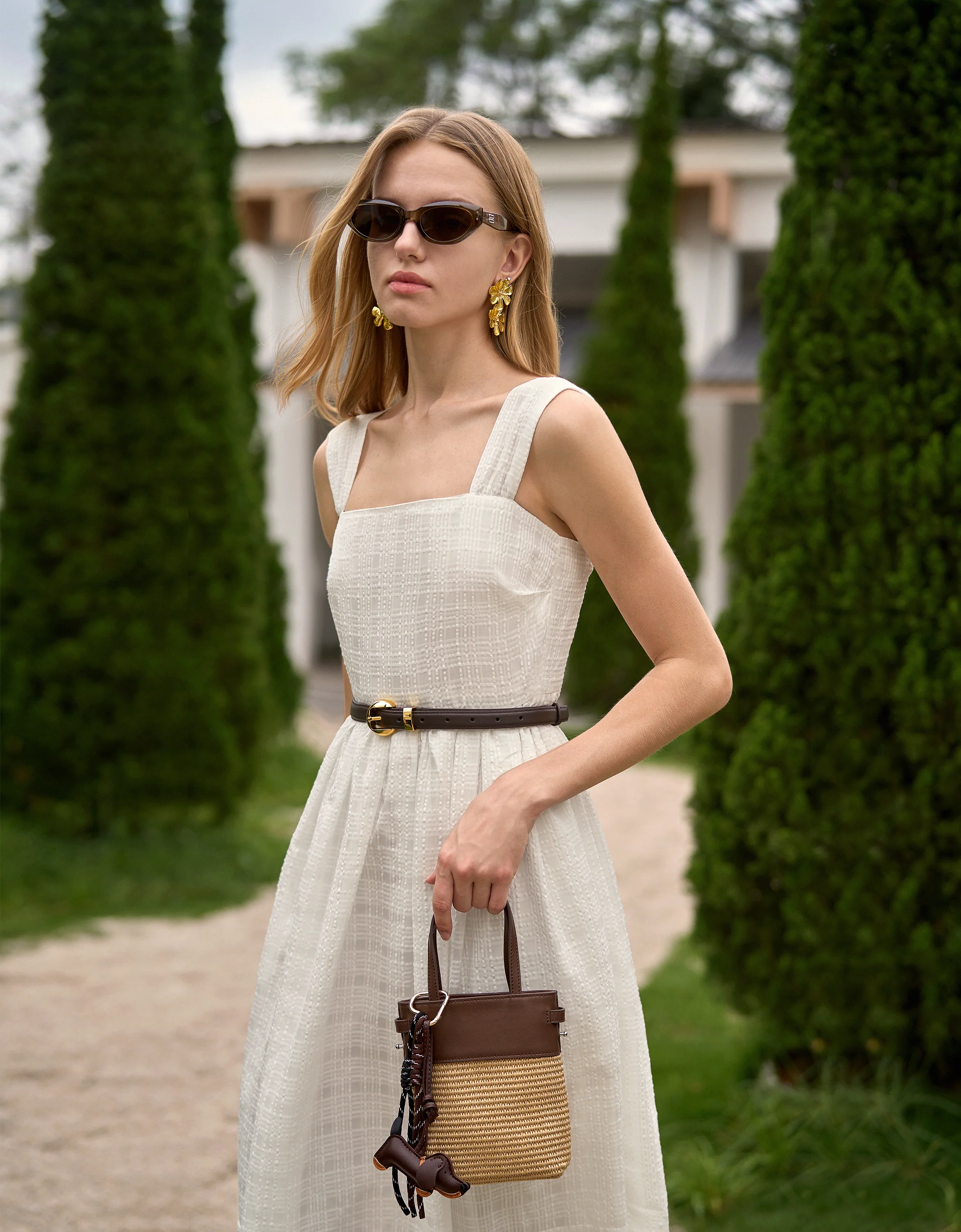 Round Buckle Leather Belt - Image 5
