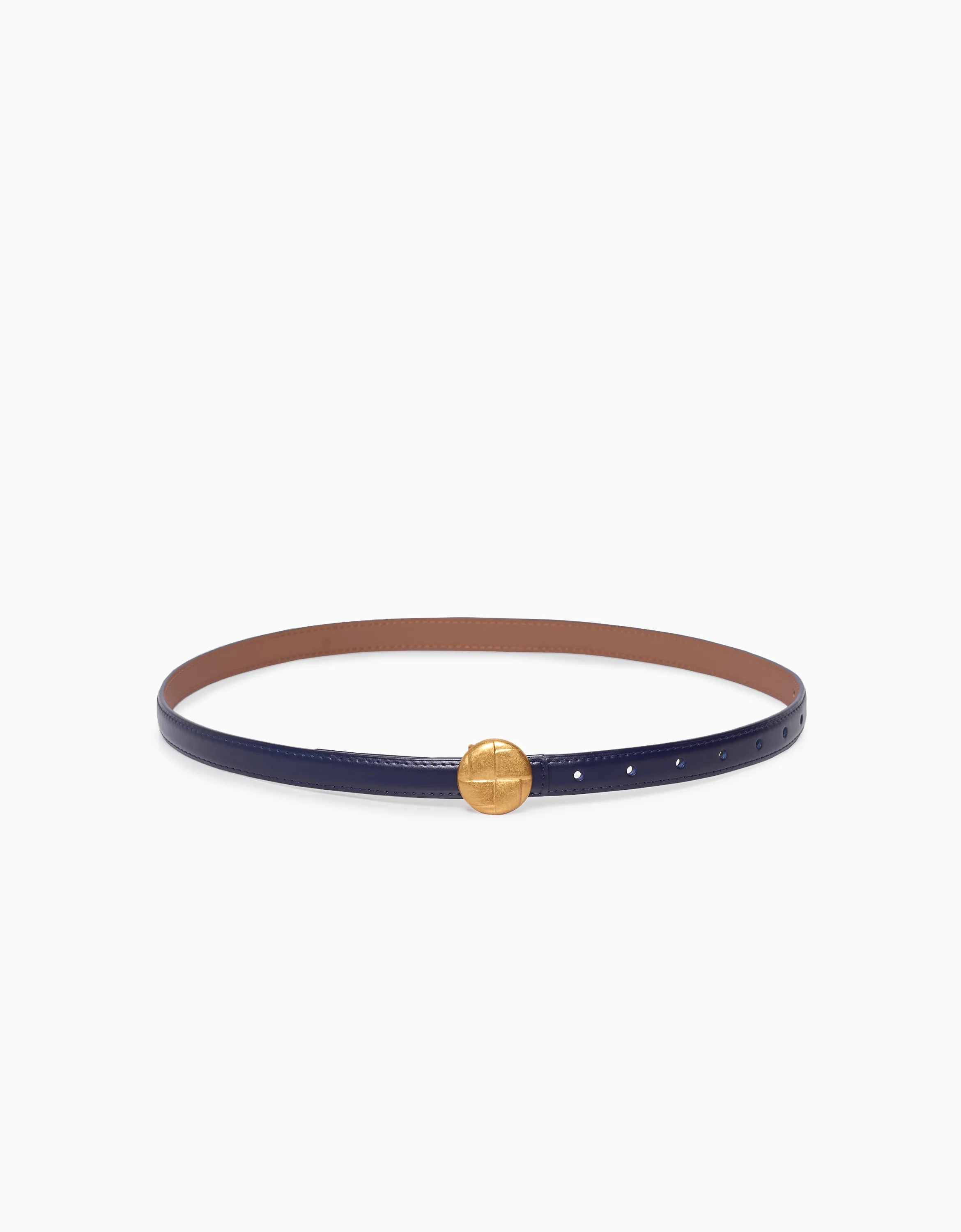 Round Buckle Leather Belt - Image 8