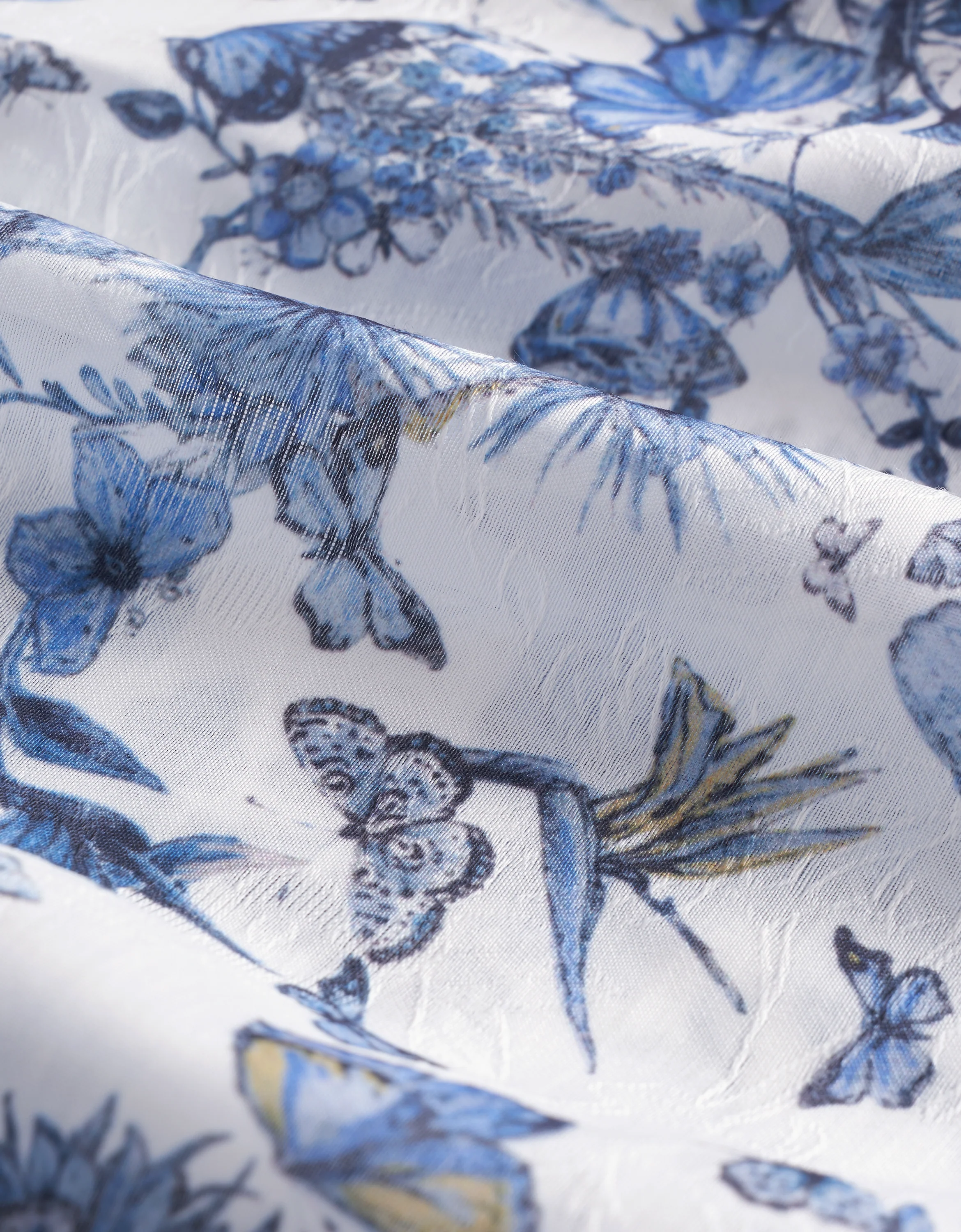 Ruffle Sleeve Square Neck Butterfly Print Top - Image 11