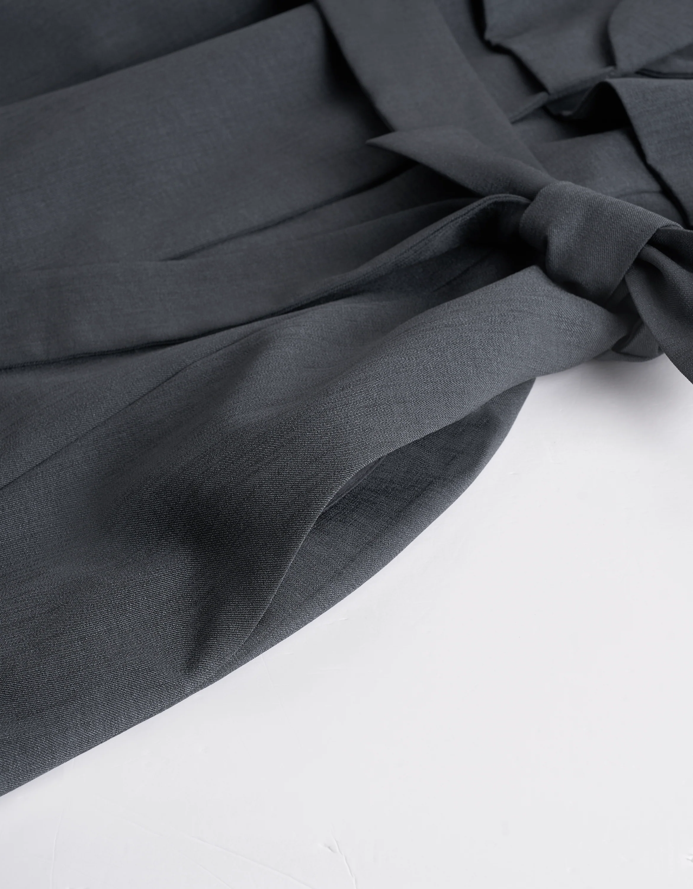 Shawl Collar Belted Waist Dress - Image 22