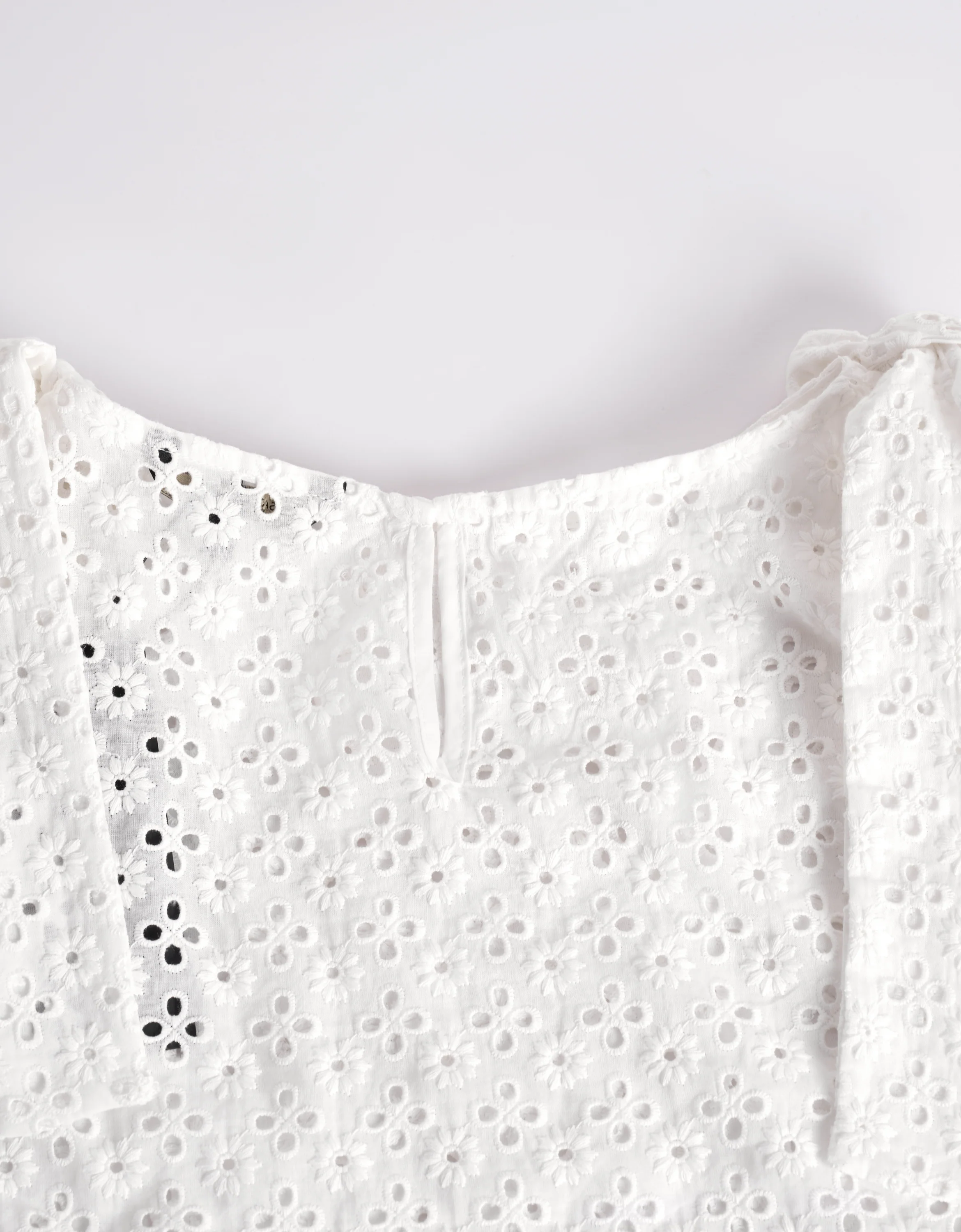 Shoulder Bows Cutwork Embroidery Top - Image 26
