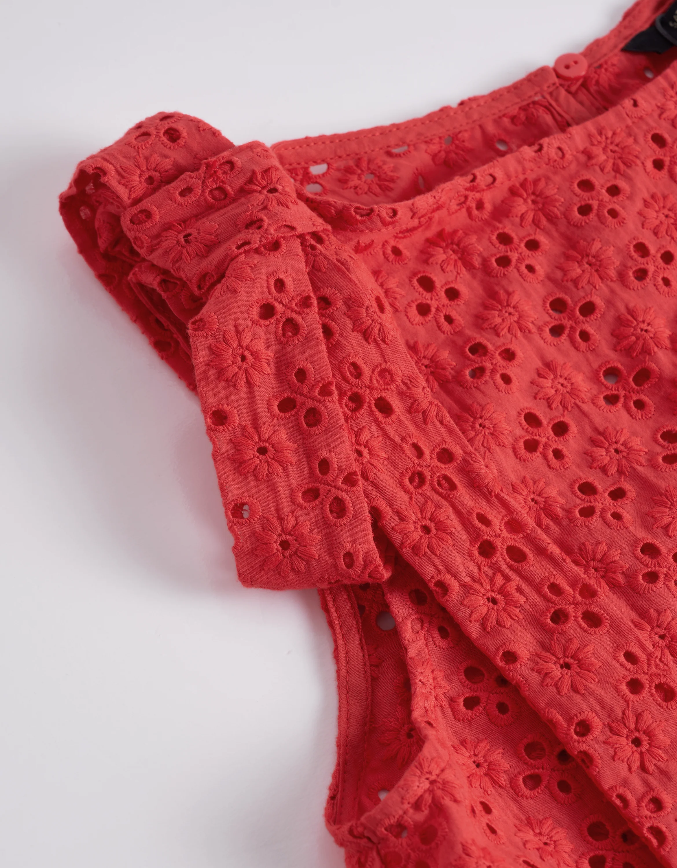 Shoulder Bows Cutwork Embroidery Top - Image 8