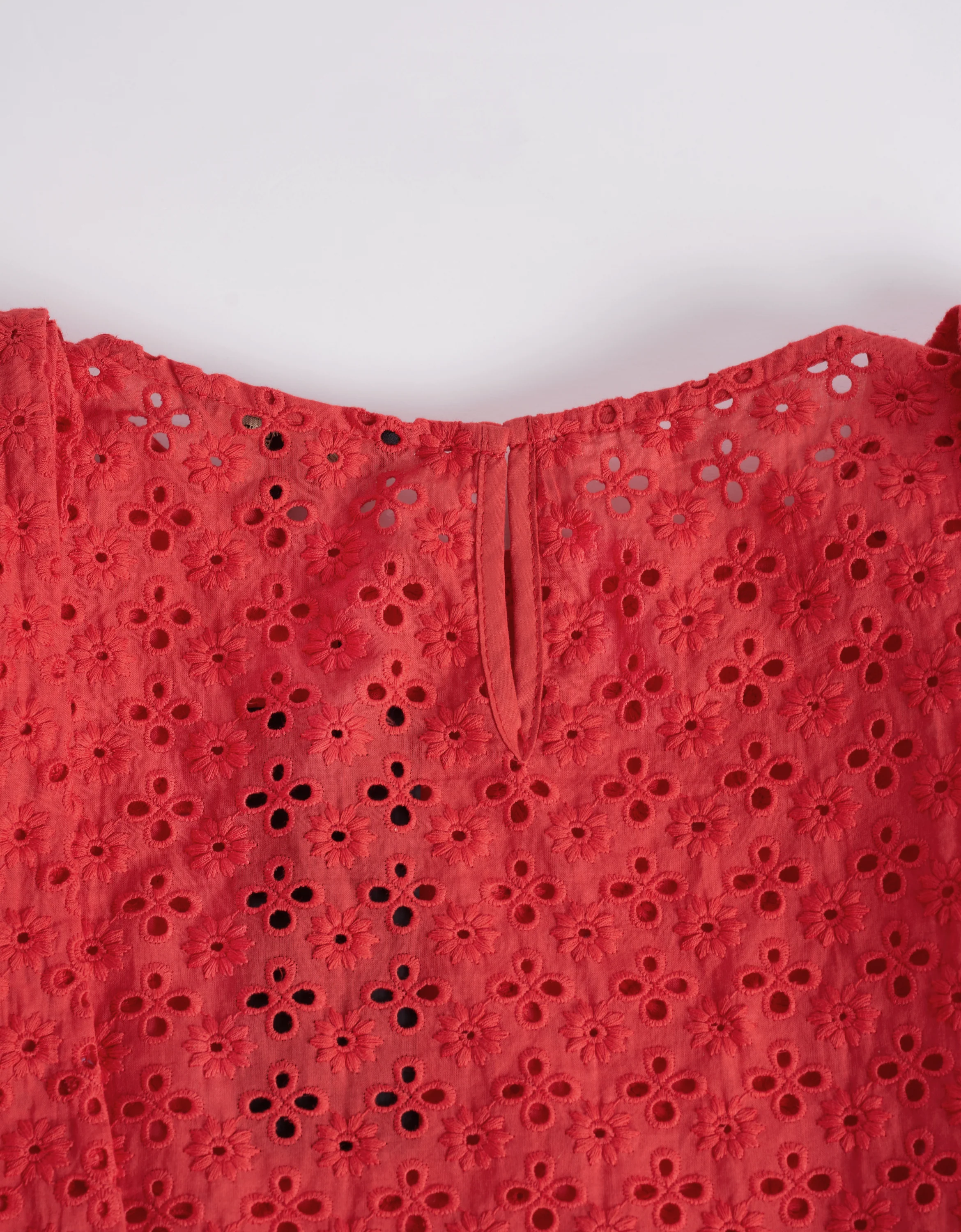 Shoulder Bows Cutwork Embroidery Top - Image 9